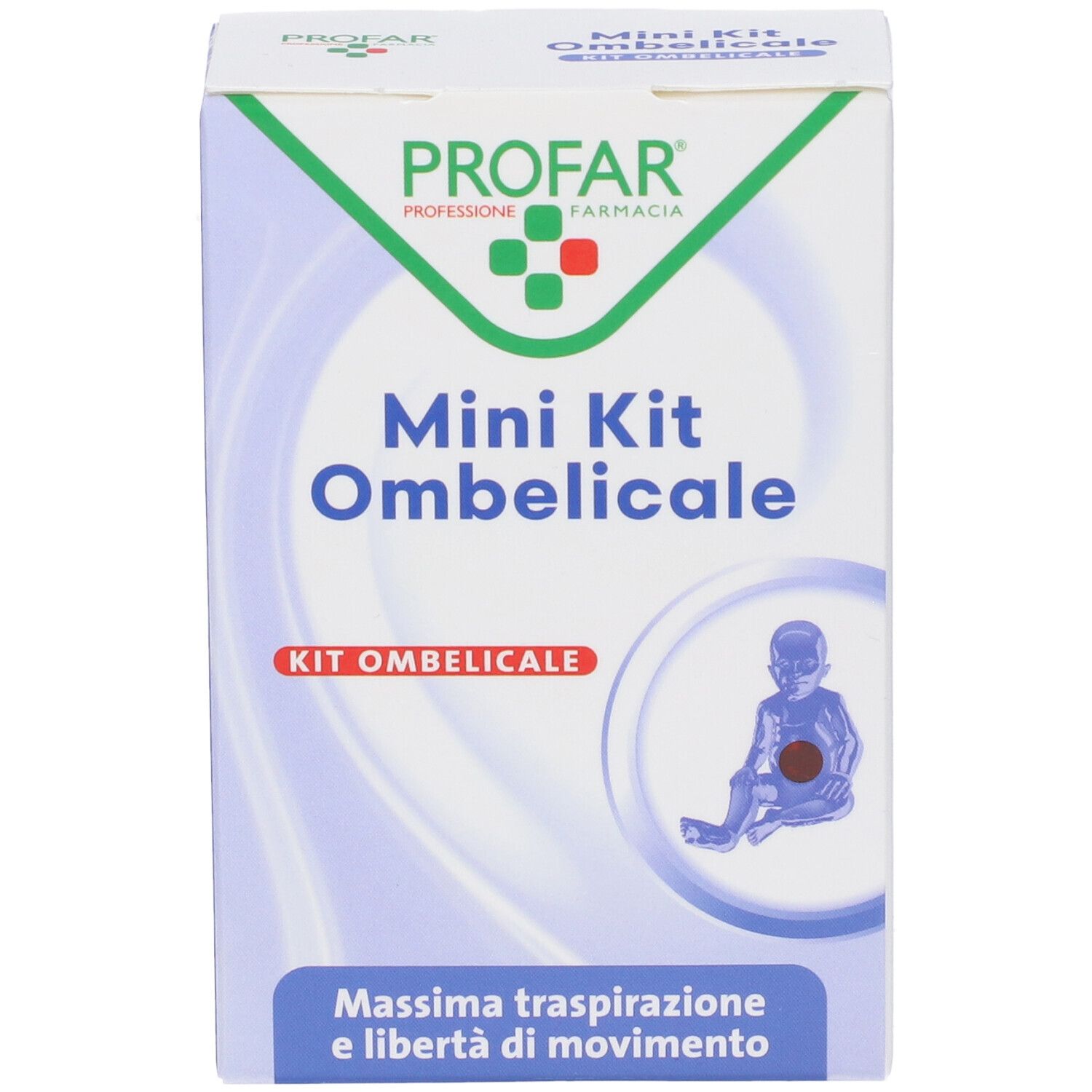 Confezione Profar Mini Kit Ombelicale. Vista frontale. Contiene nome del prodotto e logo.