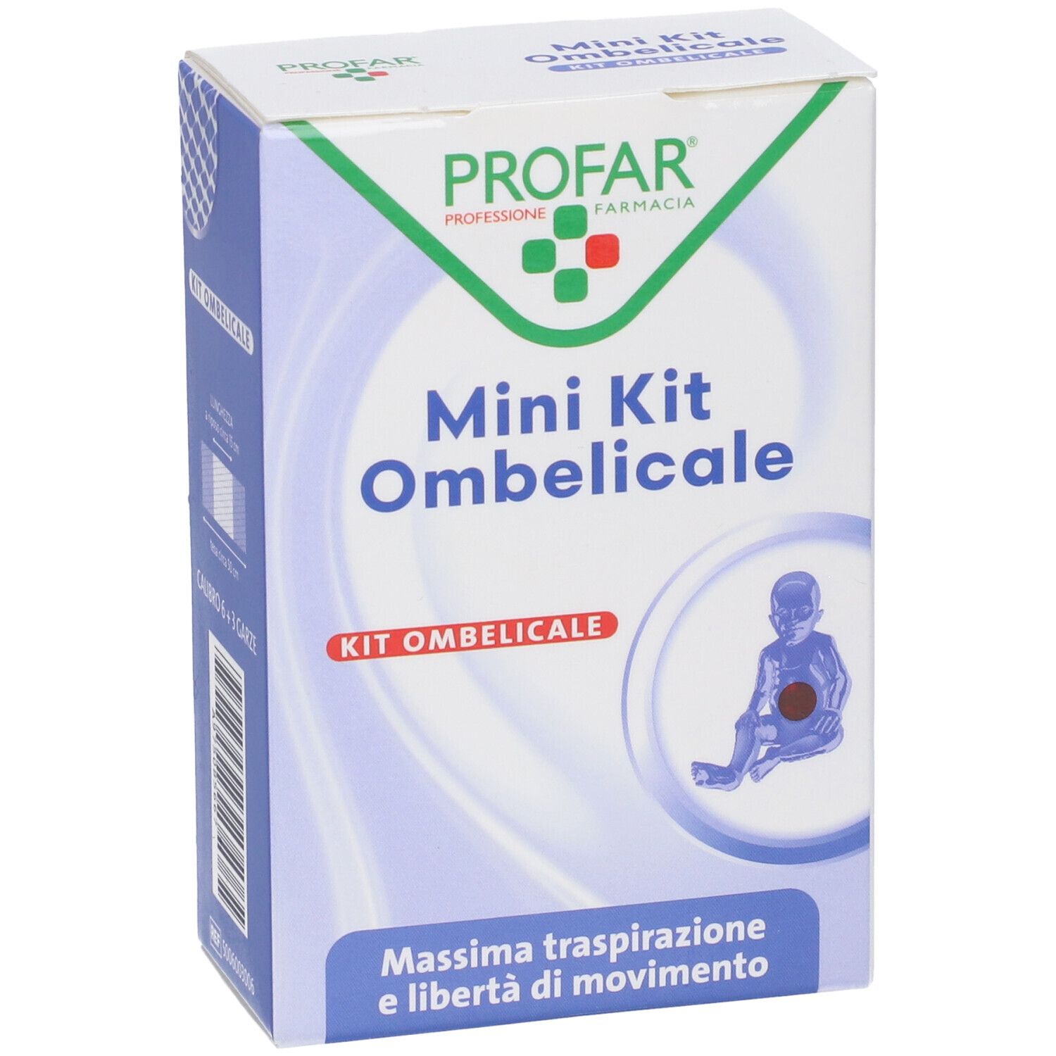 Confezione Profar Mini Kit Ombelicale. Vista frontale. Contiene nome del prodotto e logo.