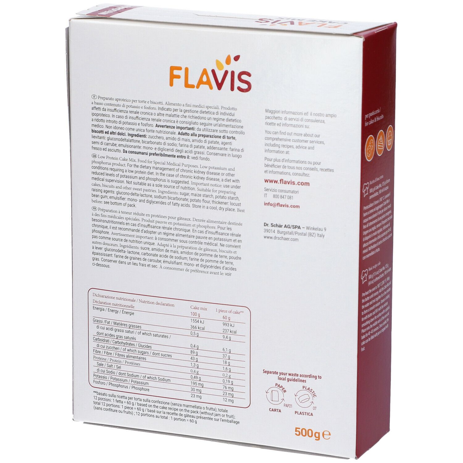 Schar® Flavis Cake Mix