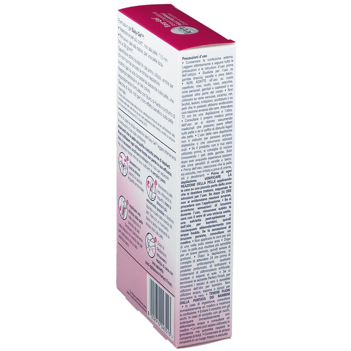 Strisce Depilatorie Viso Veet Ceretta Precisione Easy Gel Pelli Normali -  16pz