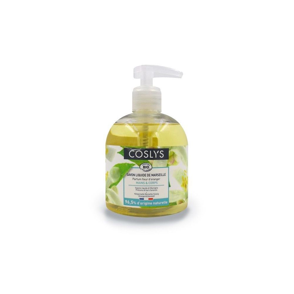 Coslys Sapone Liquido Di Marsiglia Ai Fiori D'Arancio Bio 300 Ml