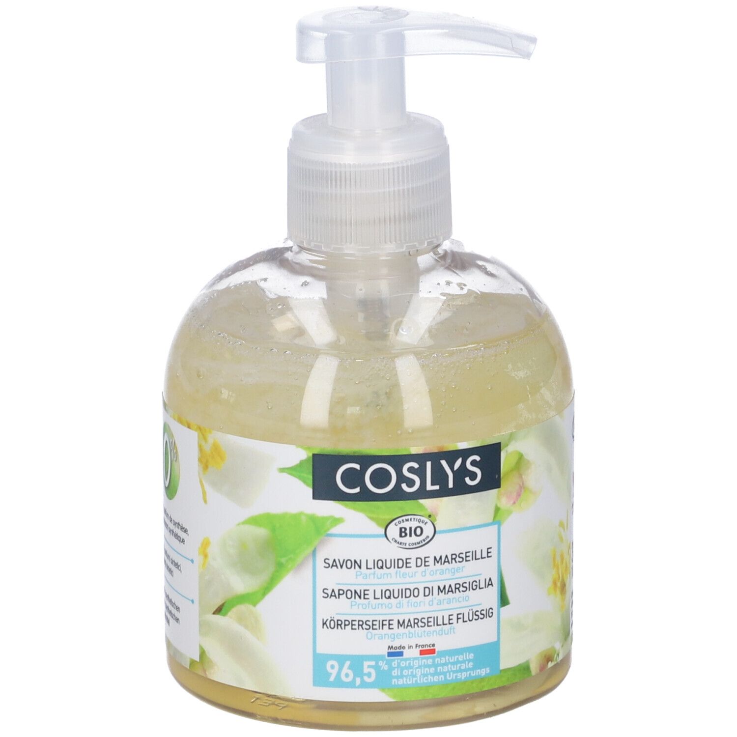 Coslys Sapone Liquido Di Marsiglia Ai Fiori D'Arancio Bio 300 Ml