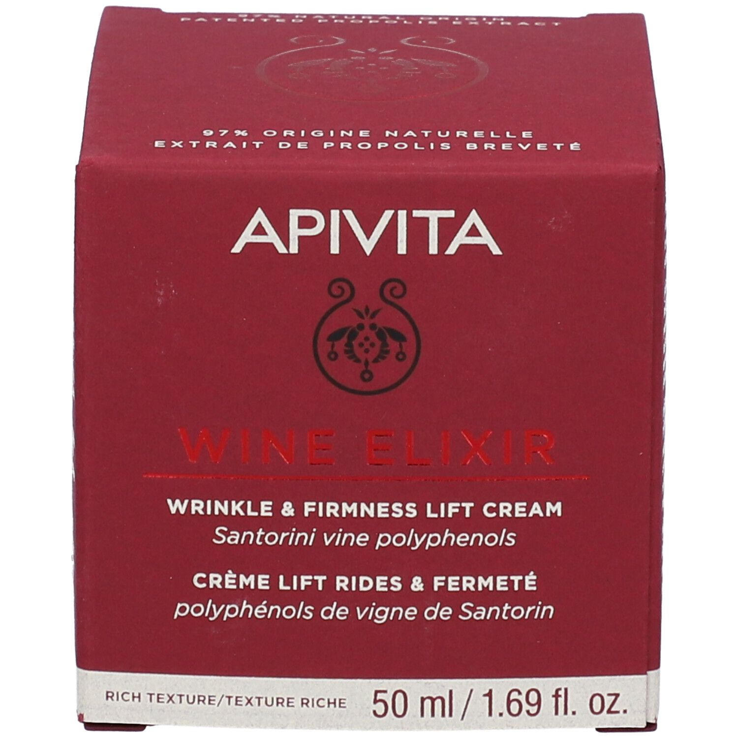 APIVITA Wine Elixir Crema Liftante Rughe & Compattezza - Texture Ricca