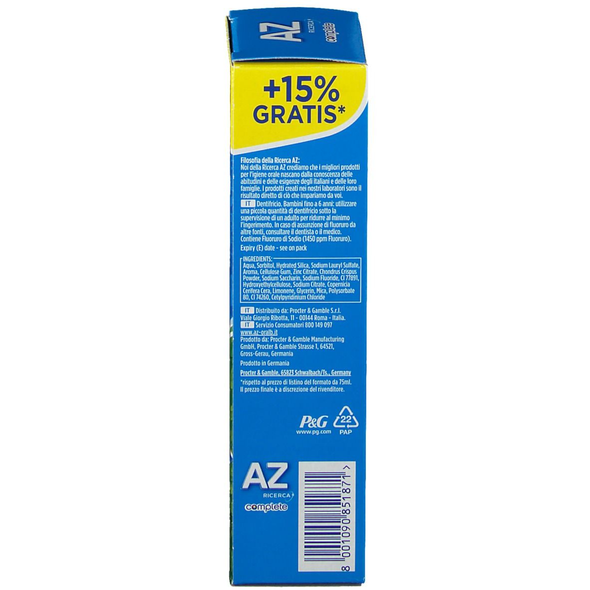 AZ Dentifricio + Collutorio Complete Freschezza