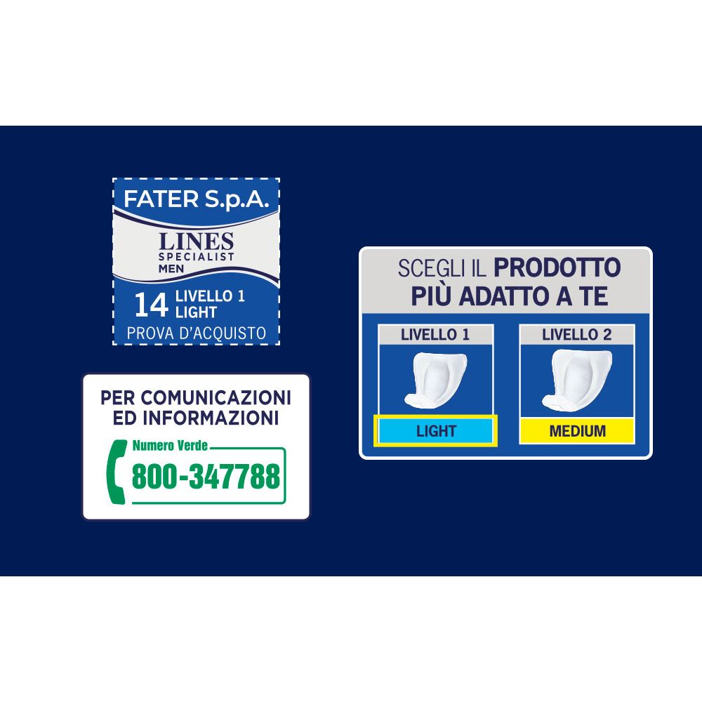 Informazioni su Lines Specialist Men. Livello 1 e 2. Numero verde. Prodotto da scegliere.