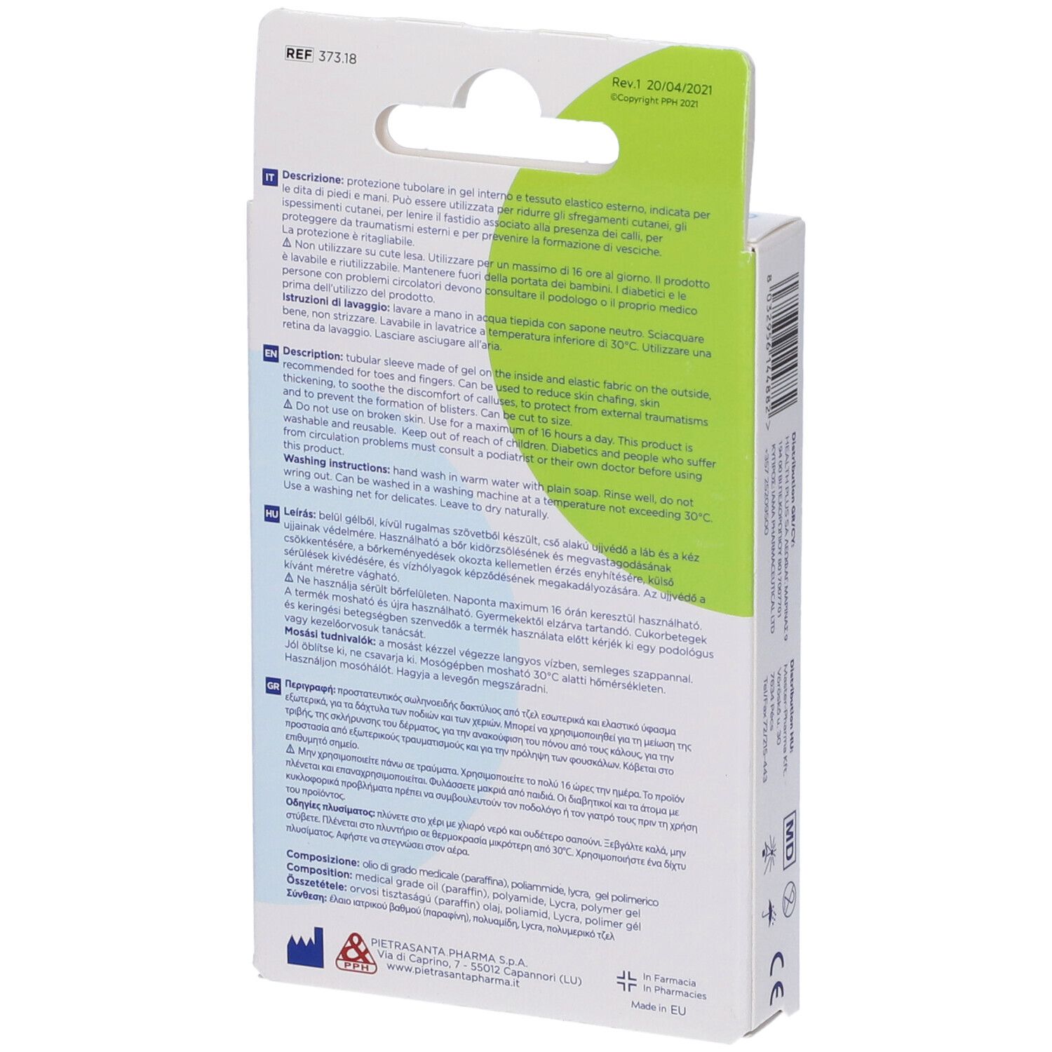 Protezione Tubolare In Gel Master-Aid Footcare Elasticizzato Small 7,5 Cm 15 Mm 2 Pezzi C4