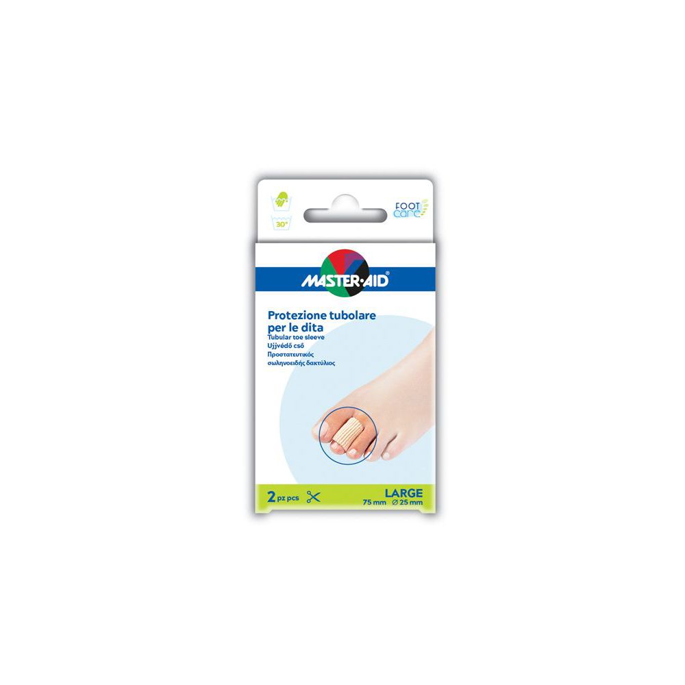 Protezione Tubolare In Gel Master-Aid Footcare Elasticizzato Large 7,5 Cm 20 Mm 2 Pezzi C5