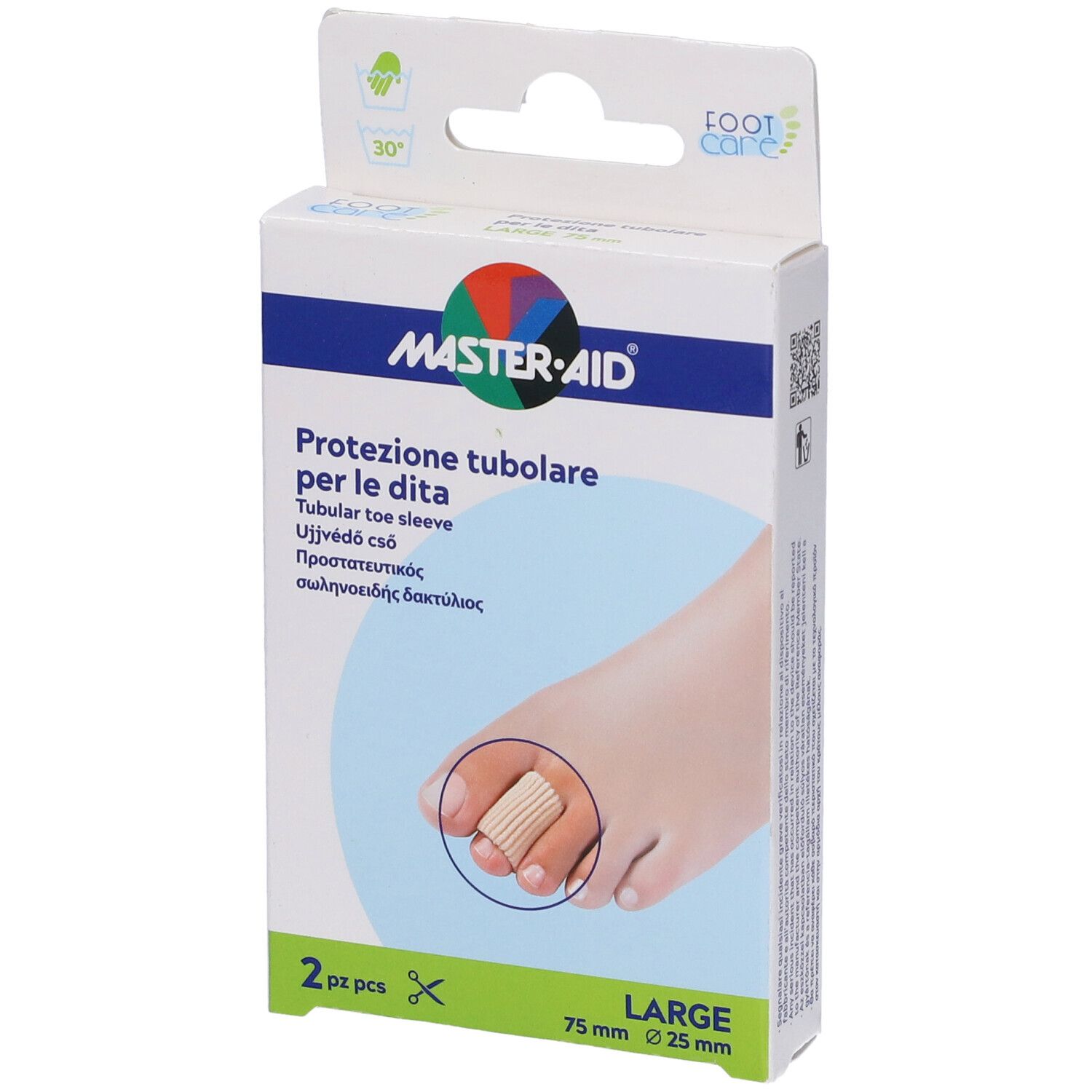 Protezione Tubolare In Gel Master-Aid Footcare Elasticizzato Large 7,5 Cm 20 Mm 2 Pezzi C5