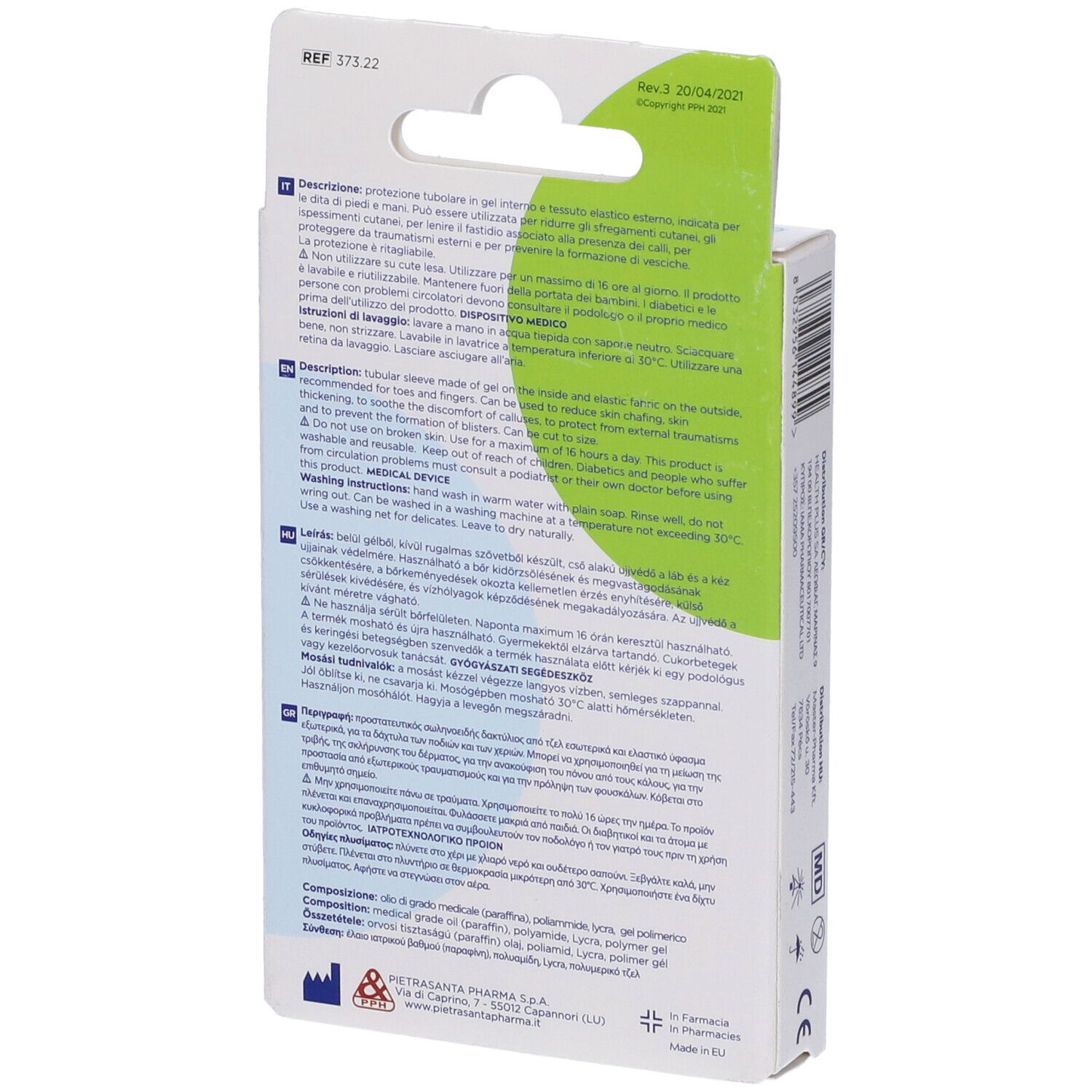 Protezione Tubolare In Gel Master-Aid Footcare Elasticizzato Large 7,5 Cm 20 Mm 2 Pezzi C5