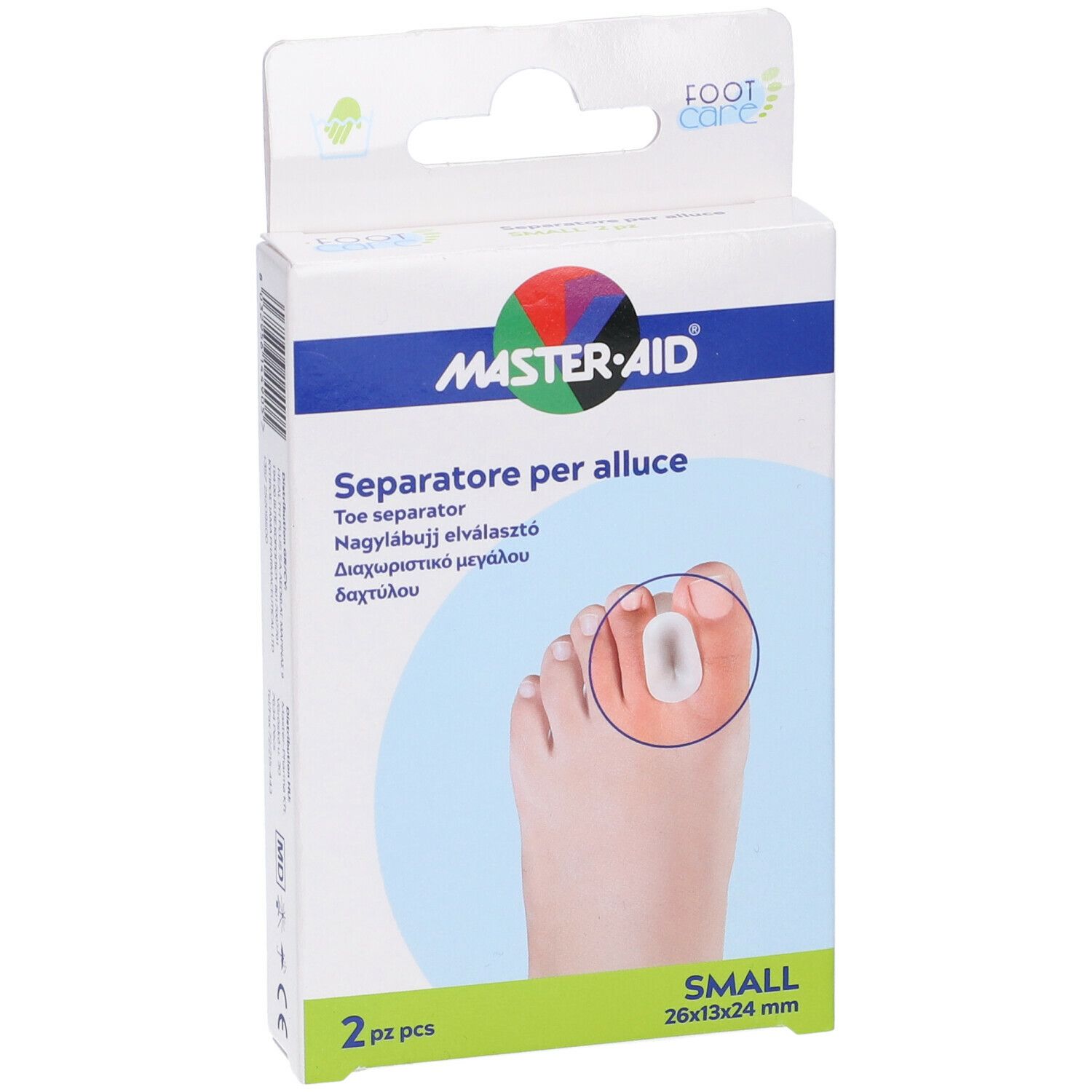 SEPARATORE DITA IN GEL MASTER-AID PER ALLUCE L 2 PEZZI