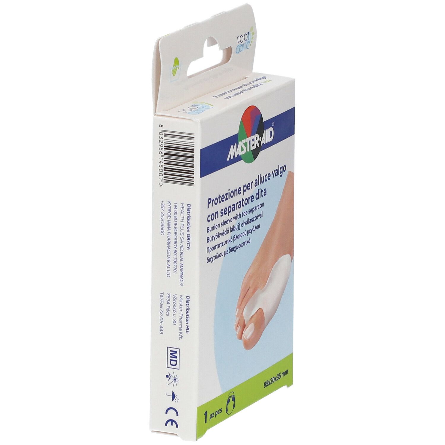 PROTEZIONE MASTER-AID IN GEL PER ALLUCE VALGO 1 PEZZO