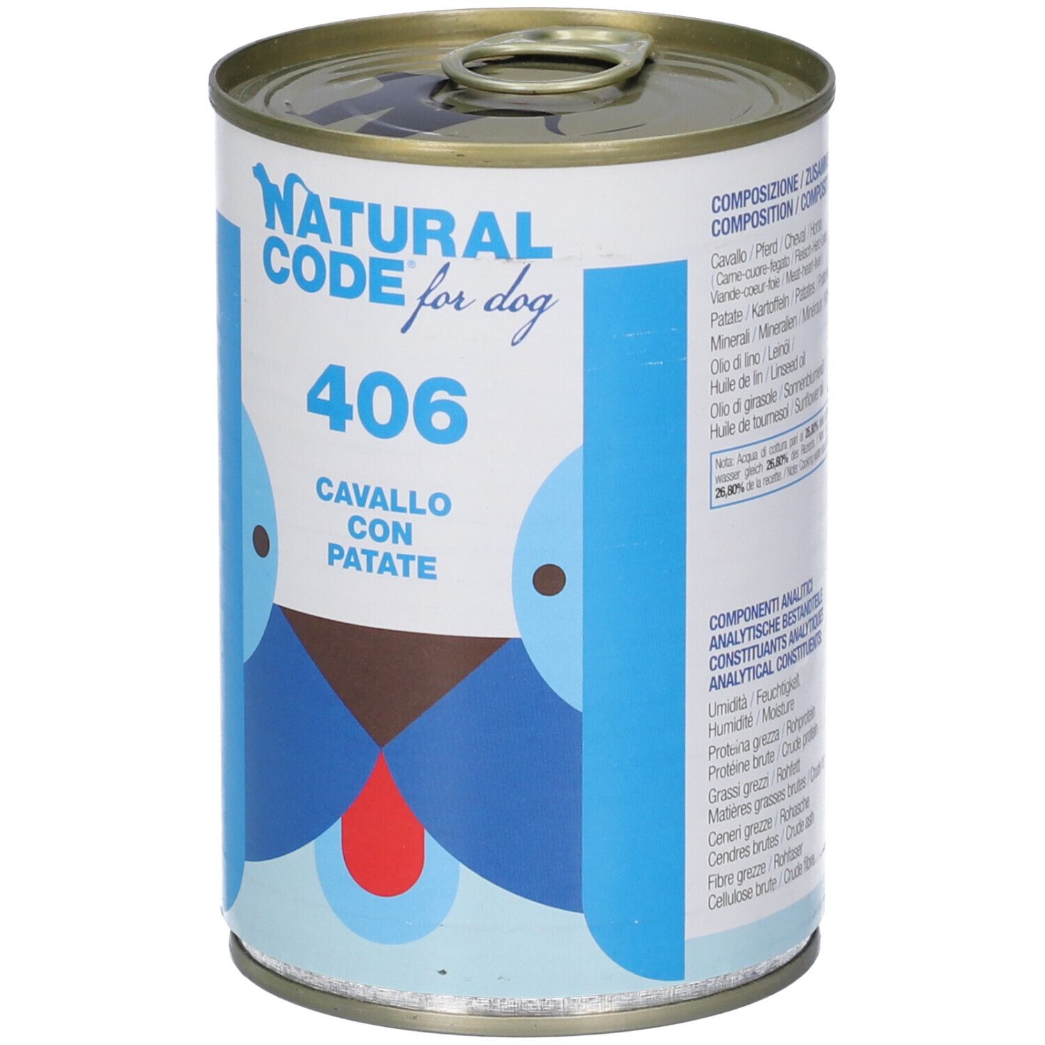 Natural Code 406 For Dog Cavallo Con Patate