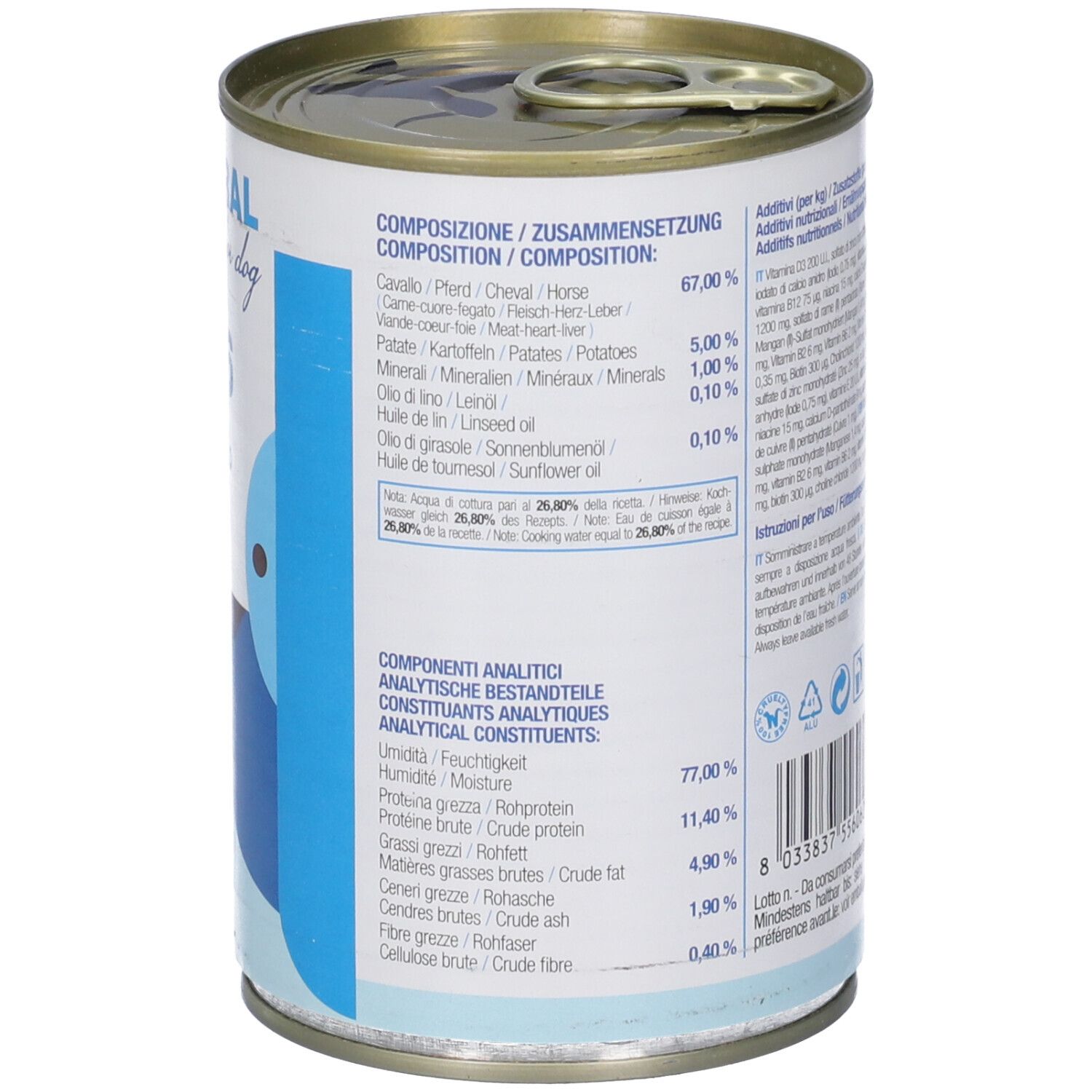 Natural Code 406 For Dog Cavallo Con Patate