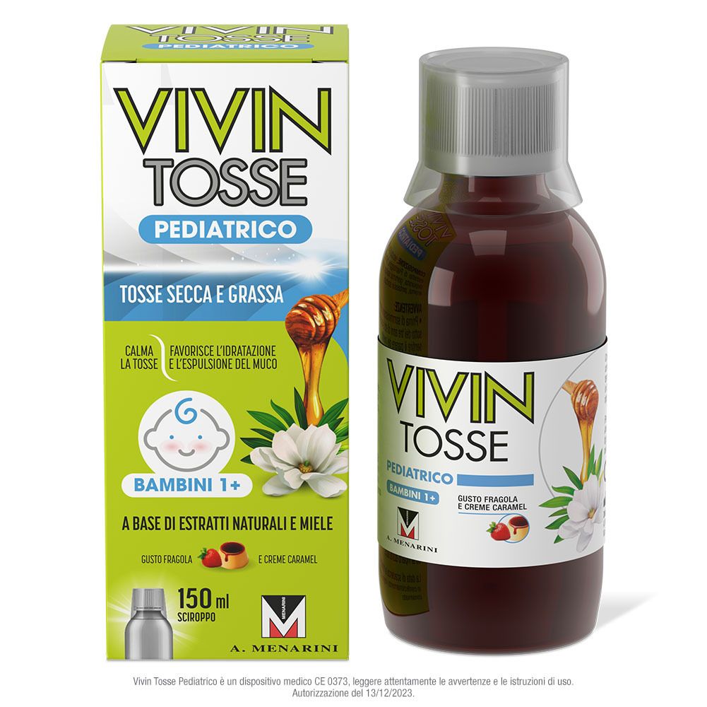 Vivin Tosse Pediatrico Sciroppo Tosse Secca e Grassa Sciroppo 150 ml