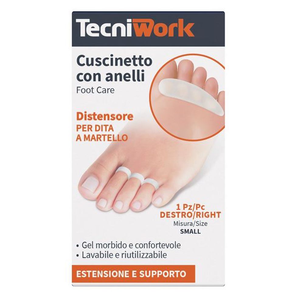 Tecniwork Cuscinetto Distensore per Dita a Martello - Piede Destro Misura S