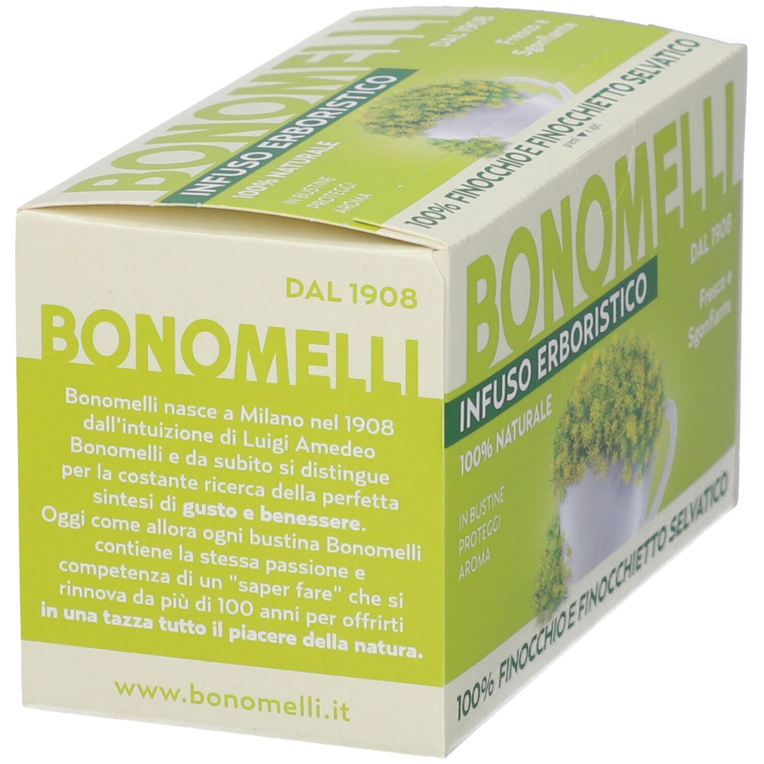 Bonomelli Infuso Finocchio e Finocchietto Selvatico, 100% naturale, in bustine.