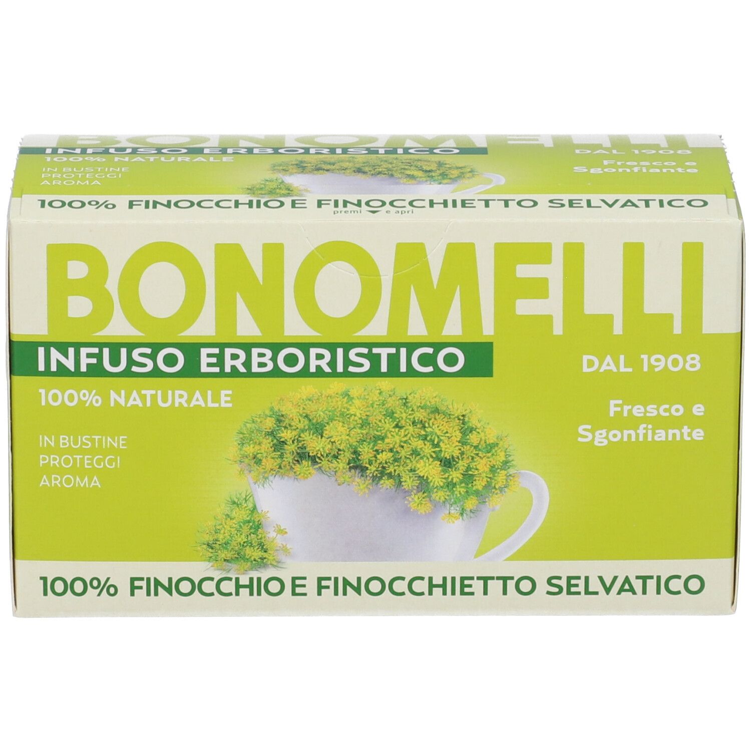Bonomelli Infuso Finocchio e Finocchietto Selvatico, 100% naturale, in bustine.