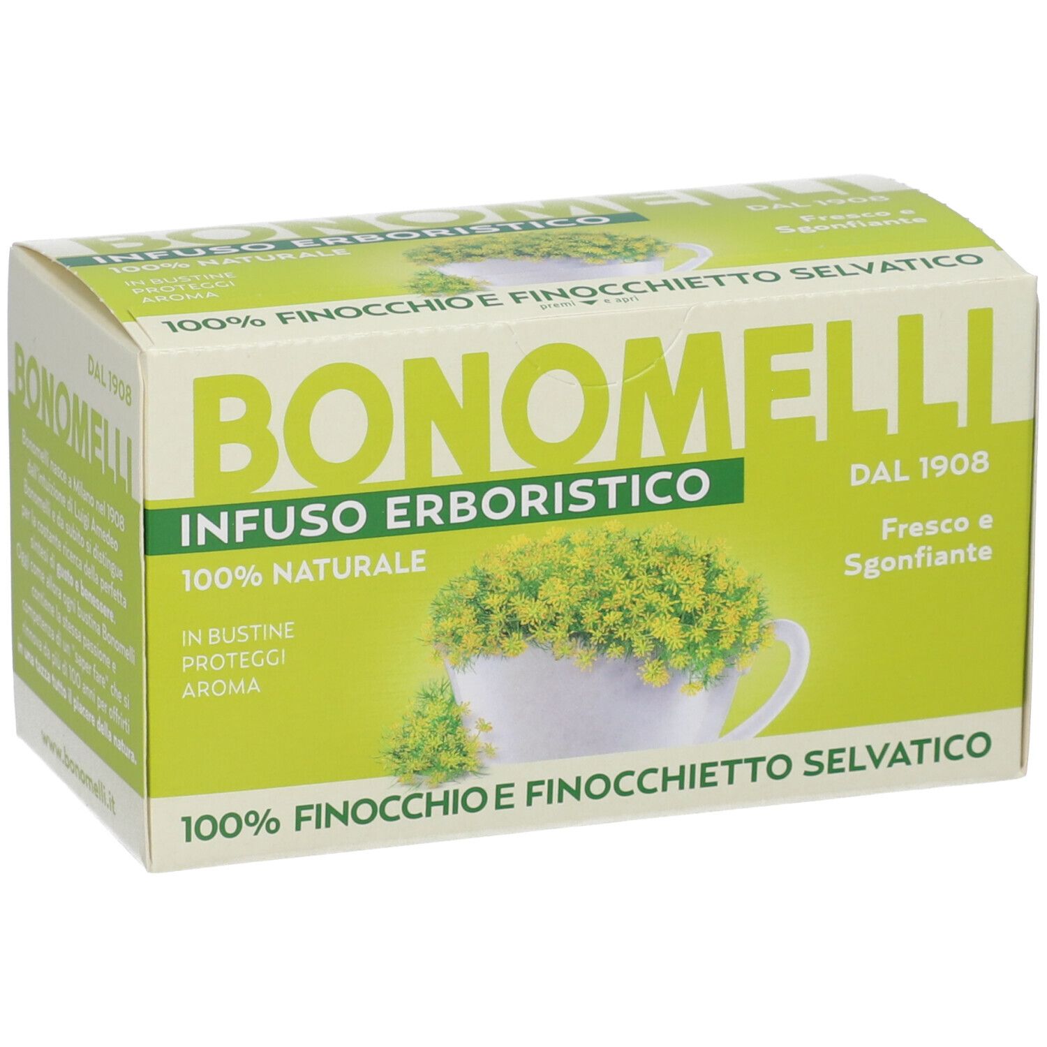 Bonomelli Infuso Finocchio e Finocchietto Selvatico, 100% naturale, in bustine.