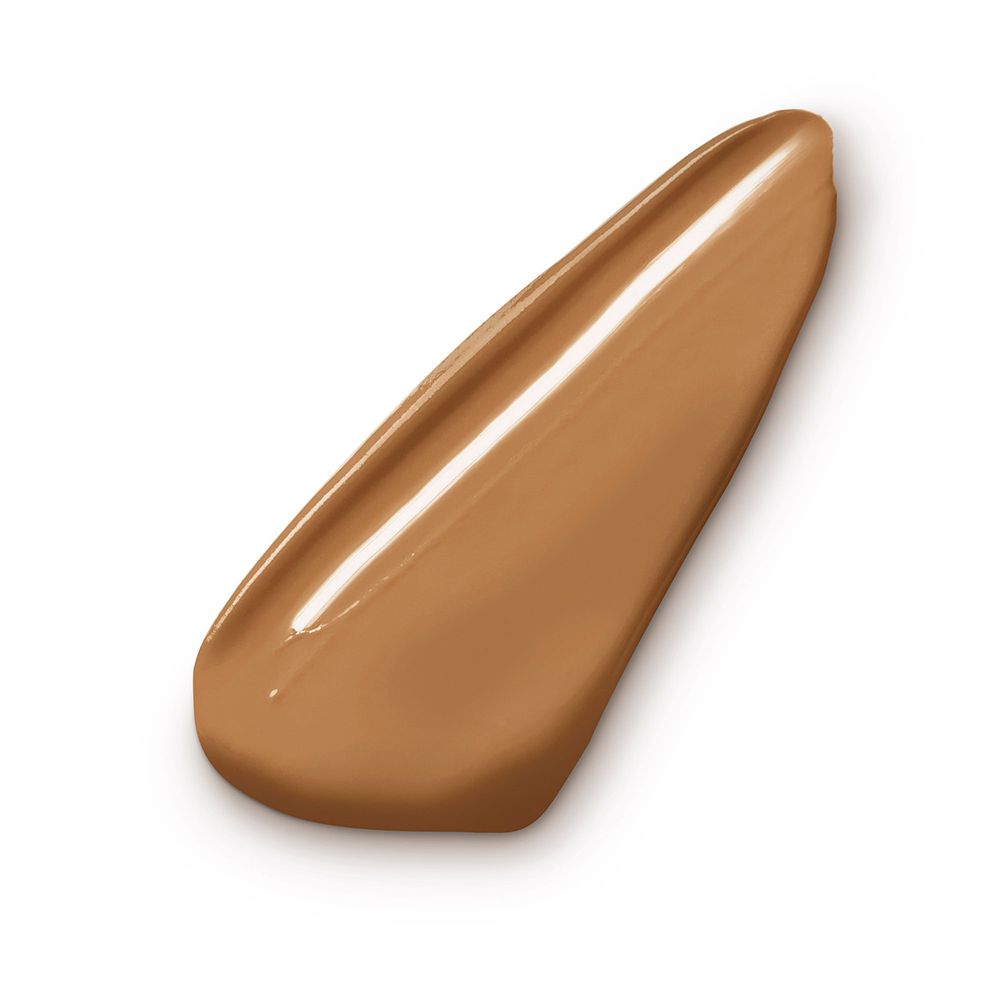 Campione di trucco steso, tonalità 65 Coffee. Colore marrone chiaro.