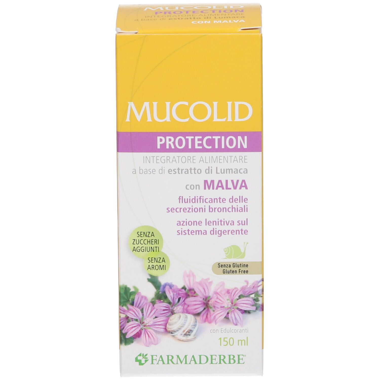 MUCOLID PROTECTION Integratore alimentare con malva, 150 ml.