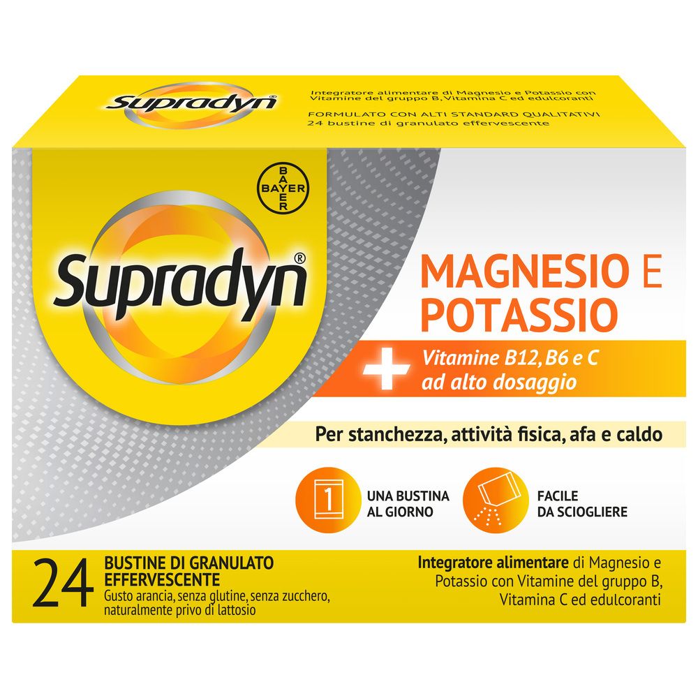 Supradyn Magnesio e Potassio Integratore sport Bustine Effervescenti