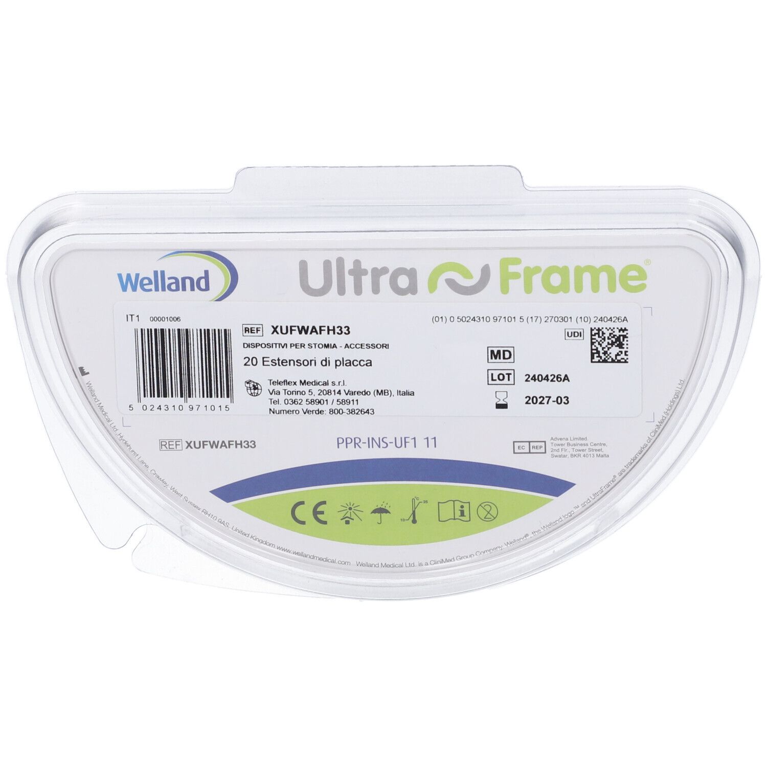 Lunette Per Sacche Per Stomia In Poliuretano Ultraframe Trasparenti 20 Pezzi