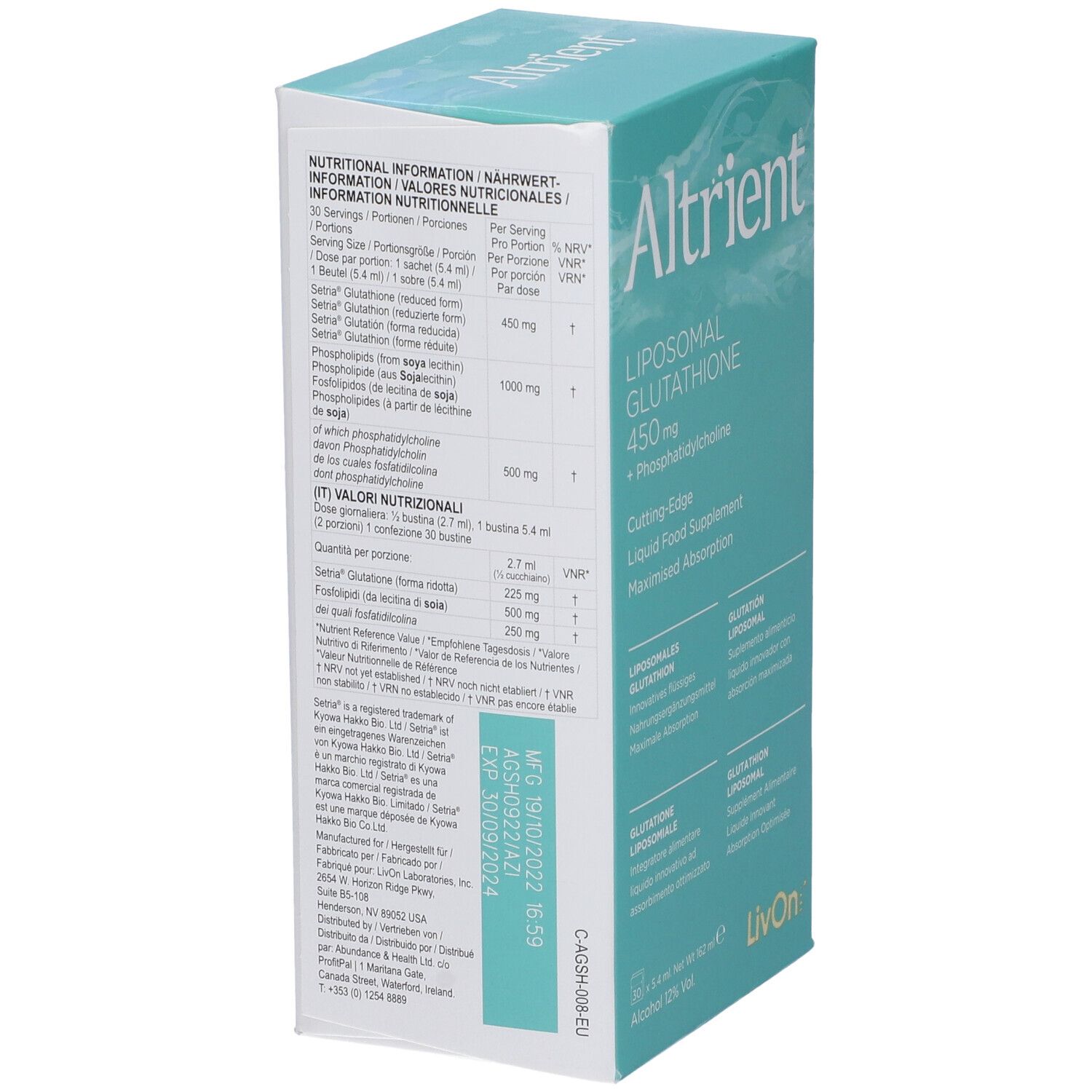 Altrient Liposomal Glutathion 30 Buste