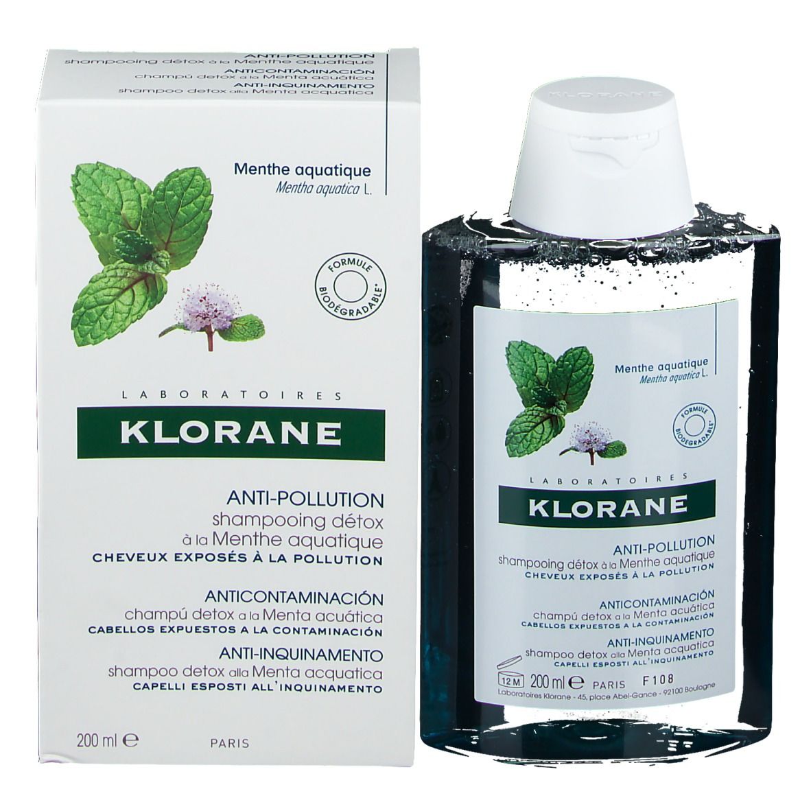 KLORANE Shampoo Detox alla Menta Acquatica 200 ml