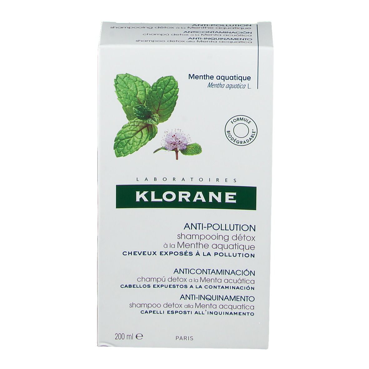 KLORANE Shampoo Detox alla Menta Acquatica 200 ml