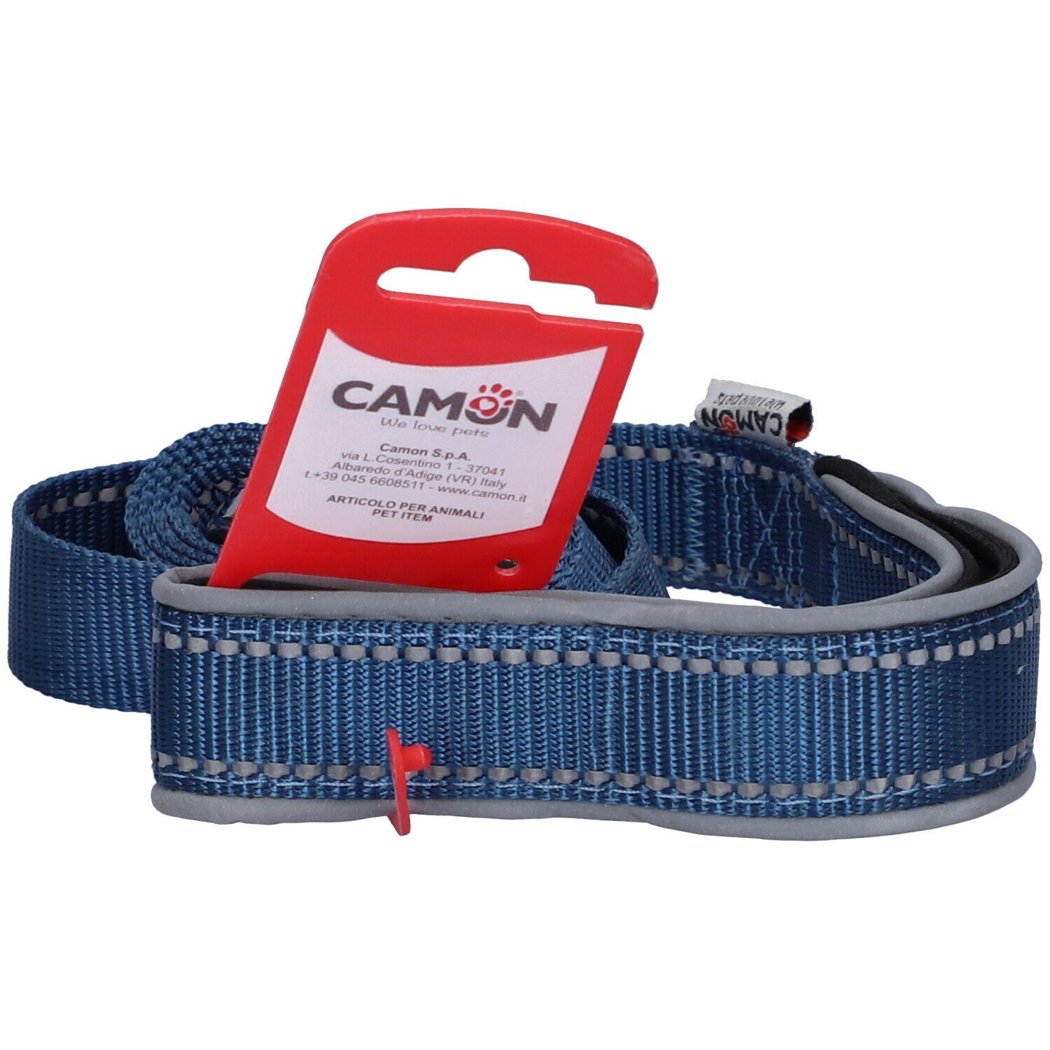 Guinzaglio Reflex Con Maniglia In Neoprene Blu 25 X 1200 Mm