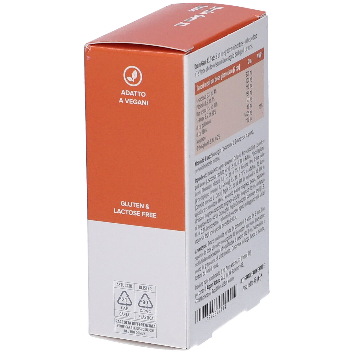 Algem Natura Drain Gem XL Tabs Compresse