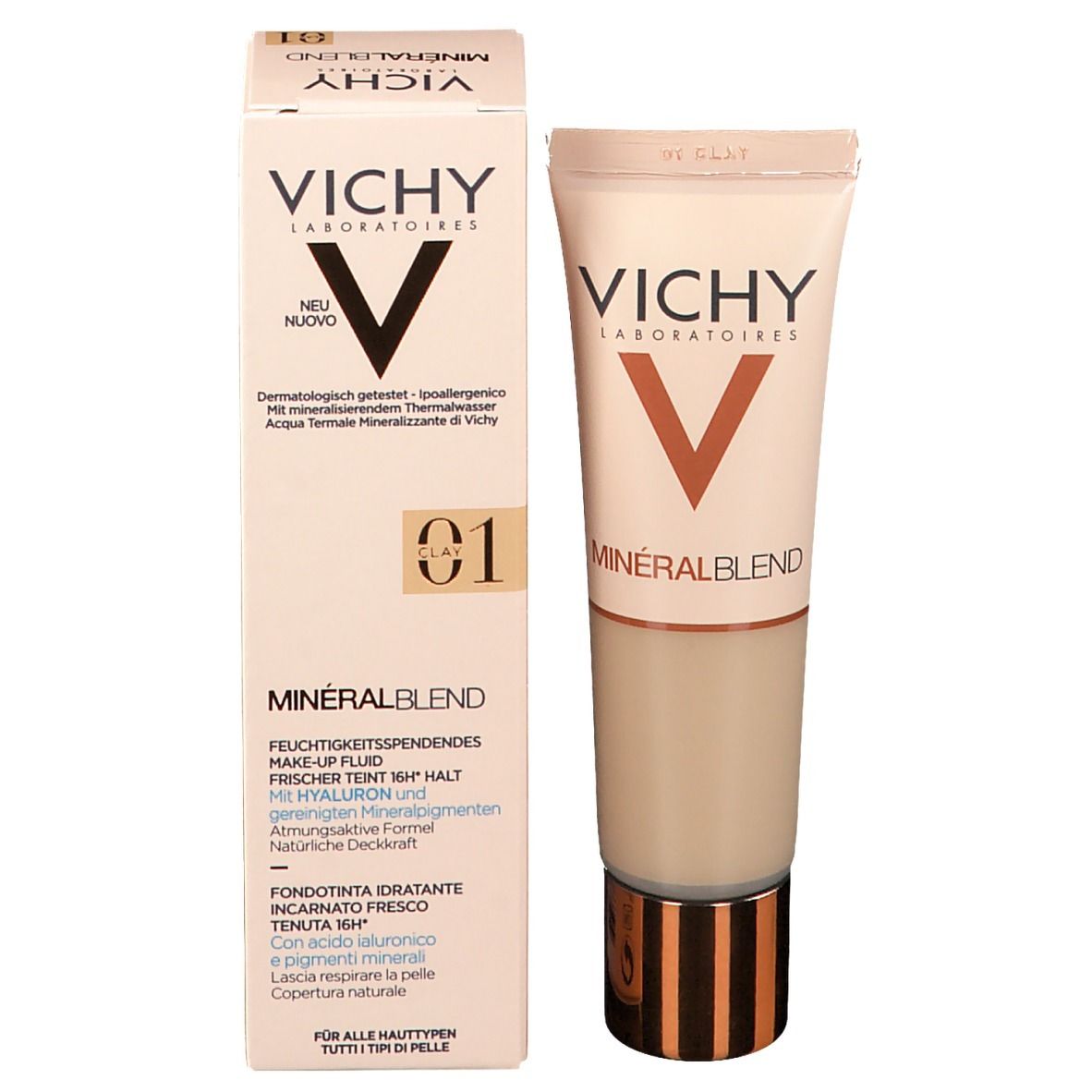 Vichy MinéralBlend Fondotinta Idratante  - 01 CLAY 30 ml