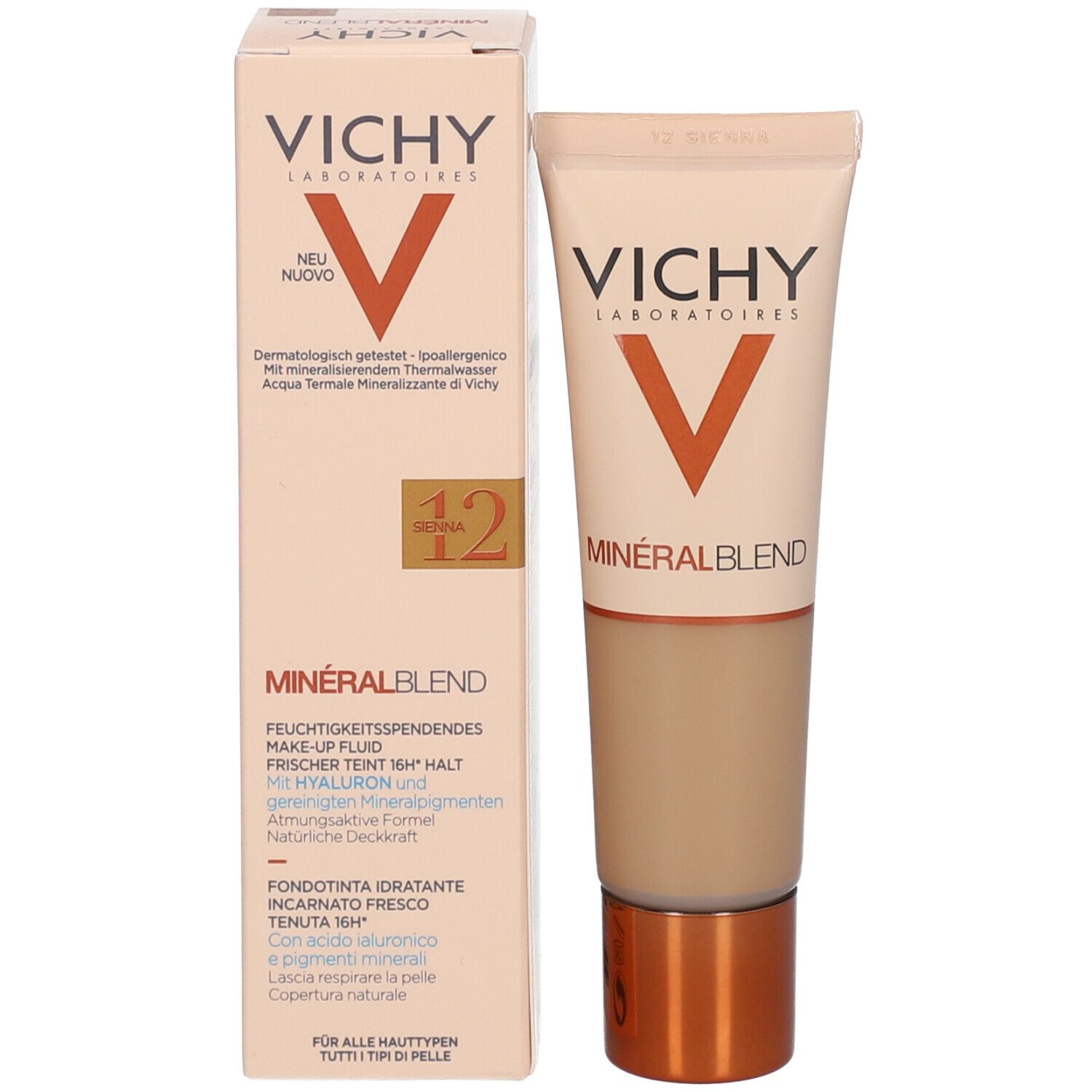 Vichy MinéralBlend Fondotinta Idratante  - 12 SIENNA 30 ml