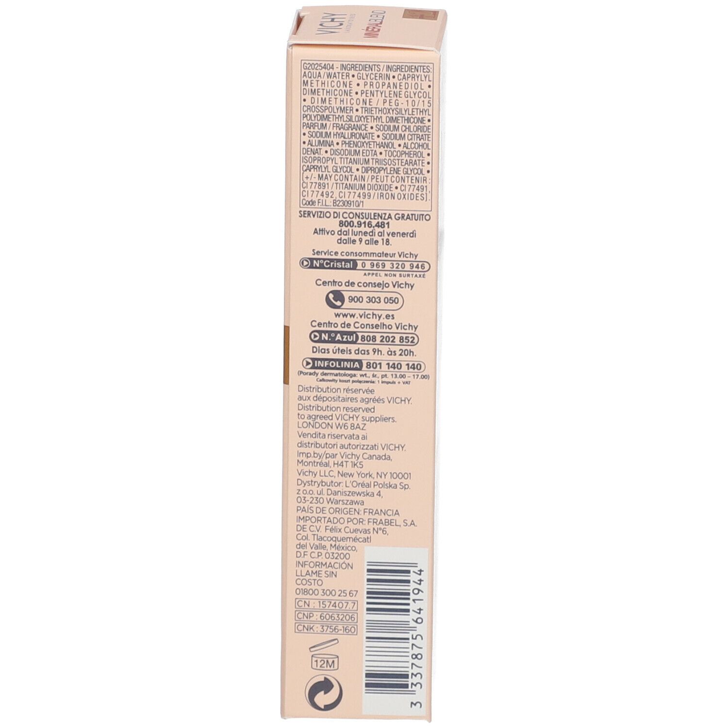 Vichy MinéralBlend Fondotinta Idratante  - 12 SIENNA 30 ml