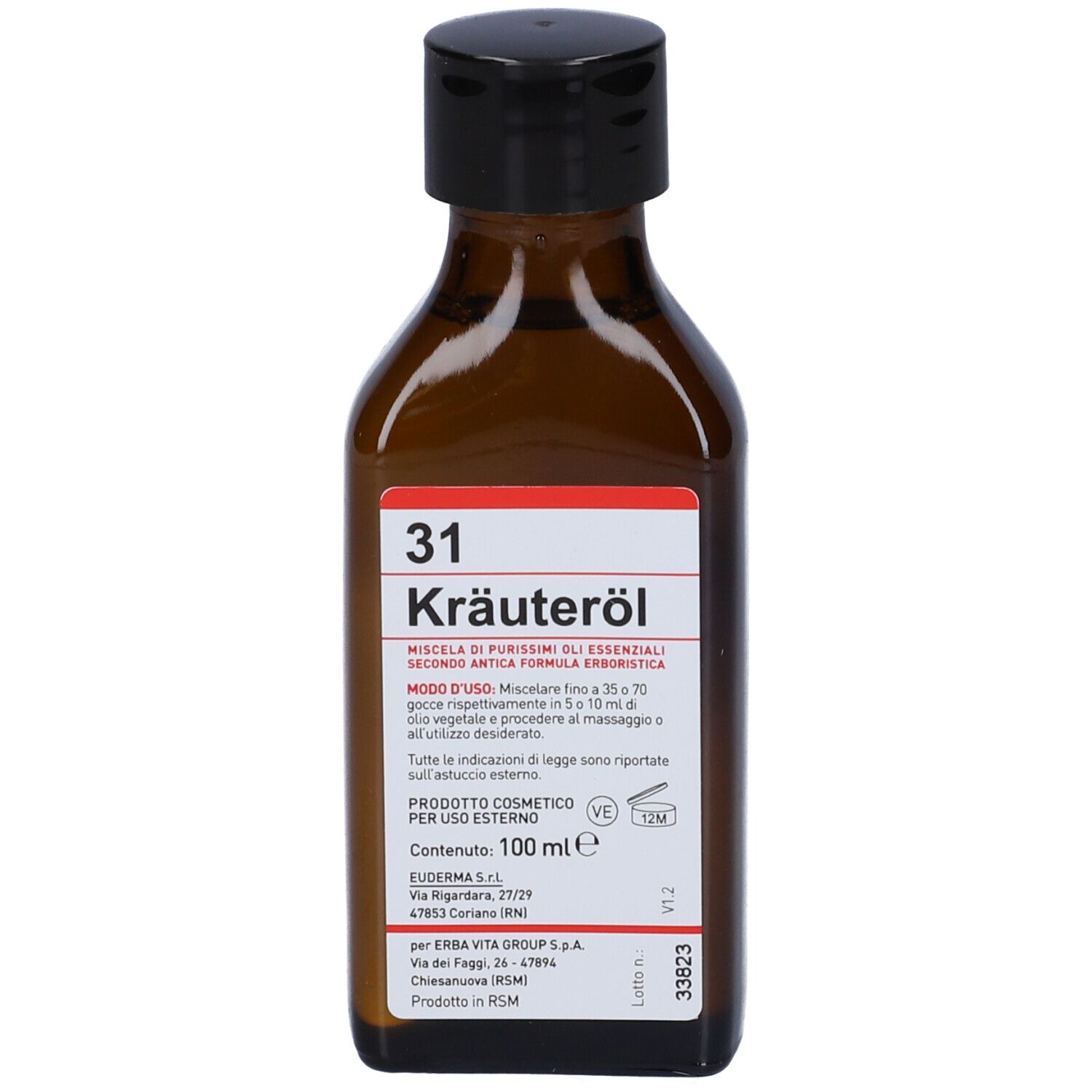 Krauterol 31 Miscela Olio Essenziali Massaggio 100ml - Erba Vita