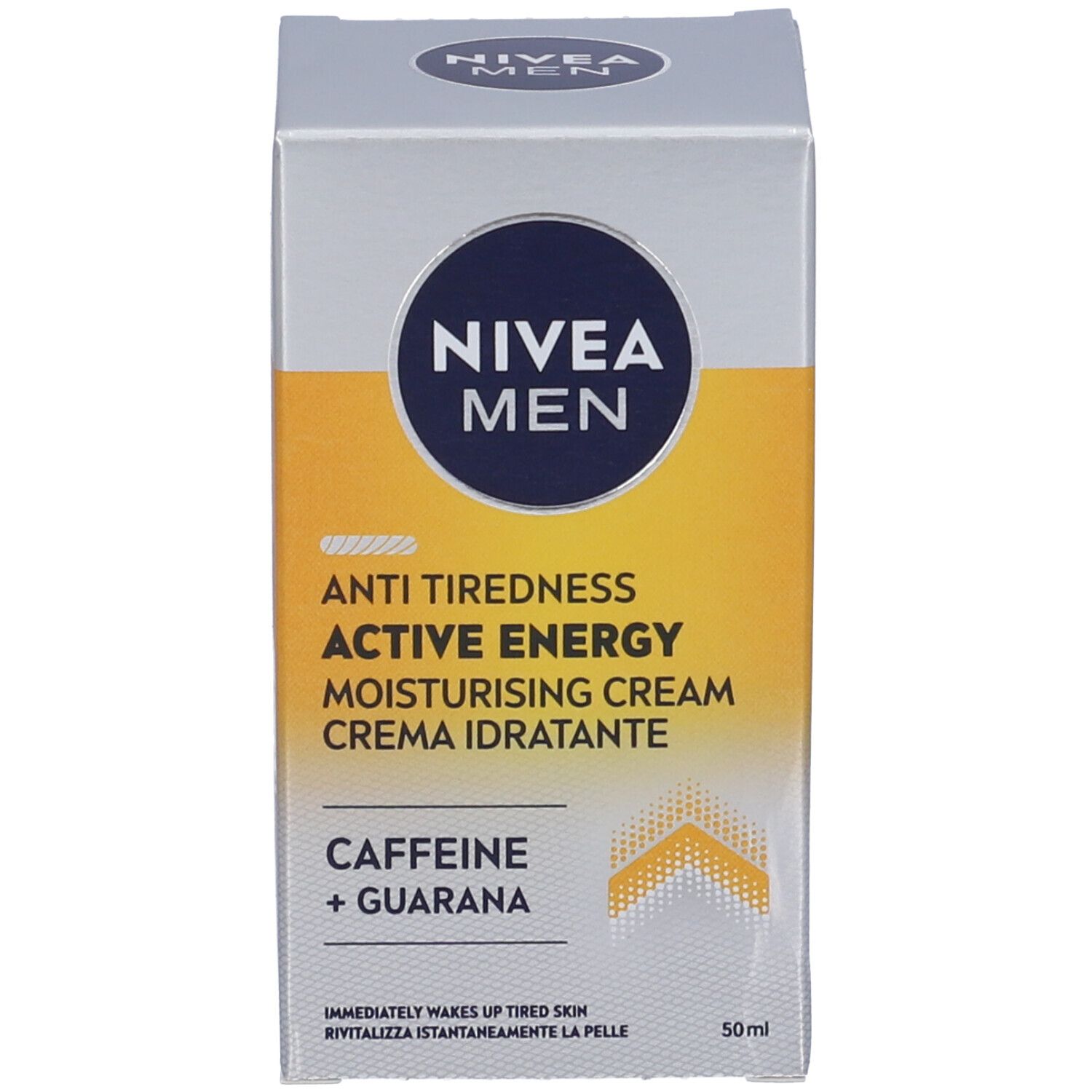 Nivea Men Skin Energy Crema Idratante Viso 50 ml, Crema viso uomo con Caffeina rivitalizzante