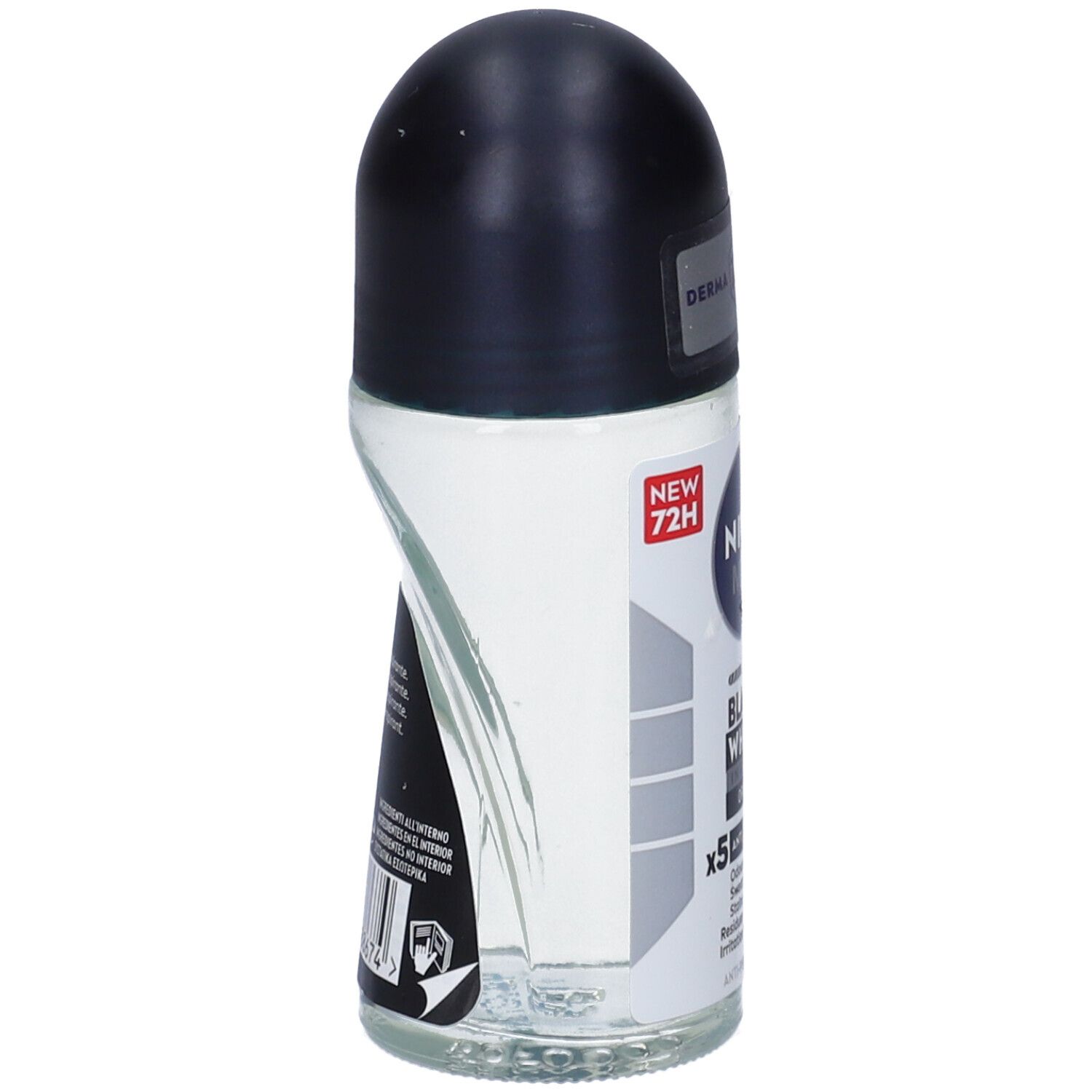 Nivea Men Black & White Invisible Original Roll-on 6 x 50 ml, Deodorante roll on uomo antitraspirante