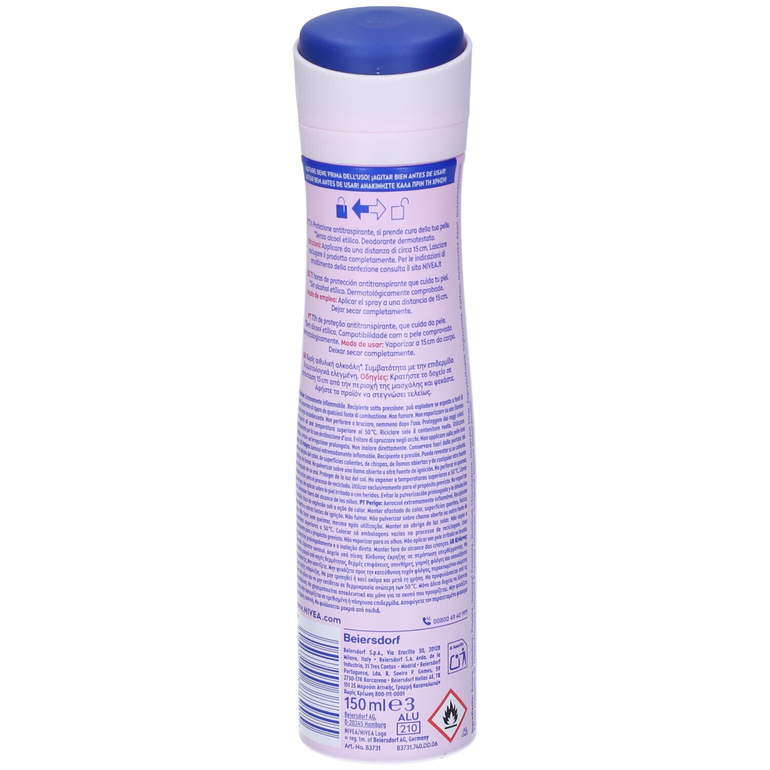 Nivea Pearl & Beauty Deodorante Spray 150ml, Deodorante donna antitraspirante per una pelle luminosa