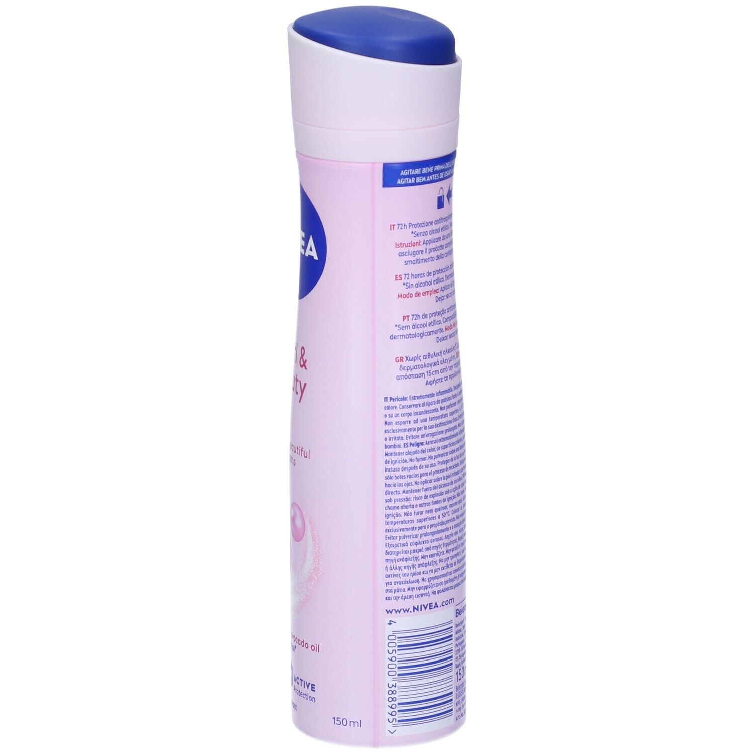 Nivea Pearl & Beauty Deodorante Spray 150ml, Deodorante donna antitraspirante per una pelle luminosa