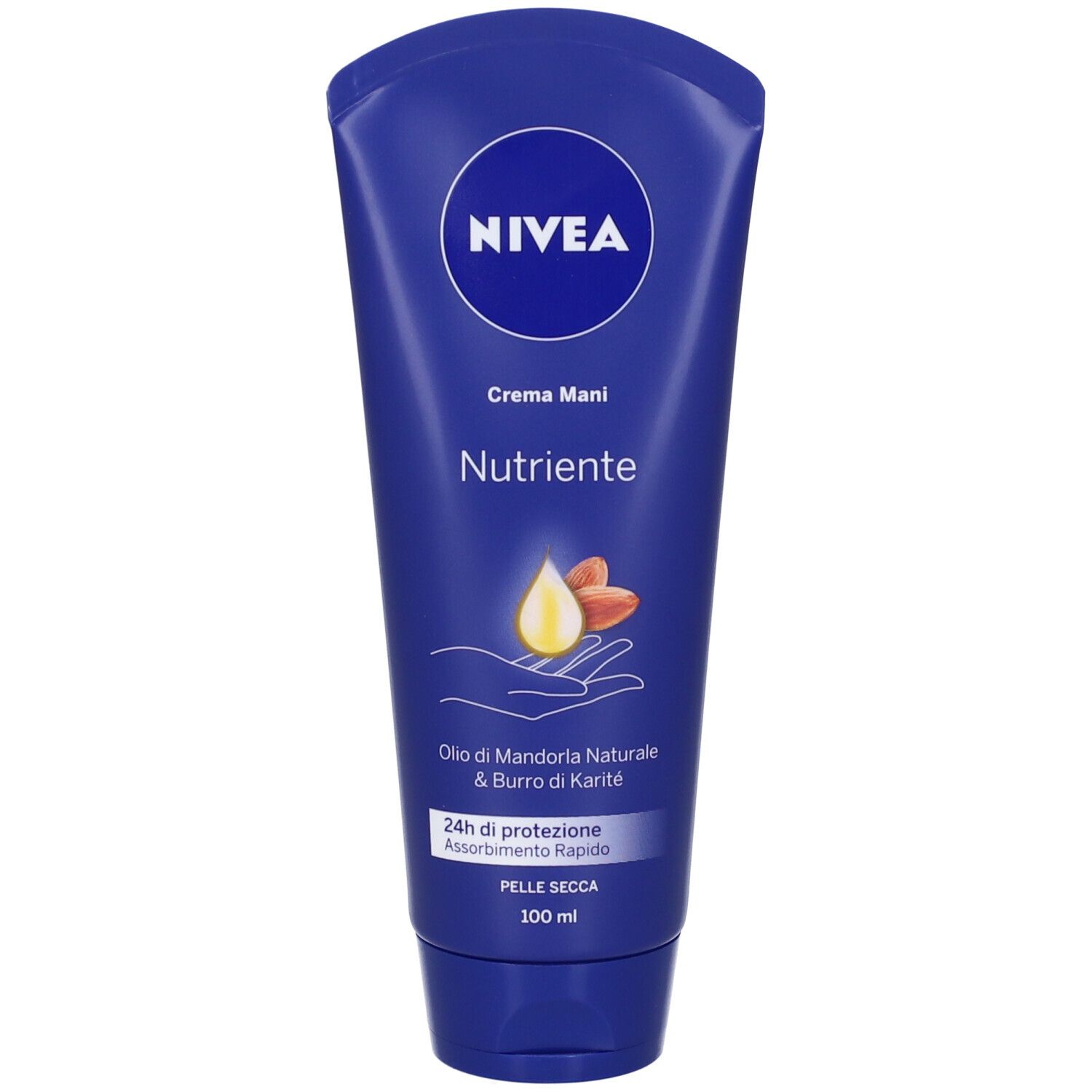 Nivea Crema Mani Nutriente 100 ml, Crema mani idratante e profumata arricchita con Olio di Mandorla