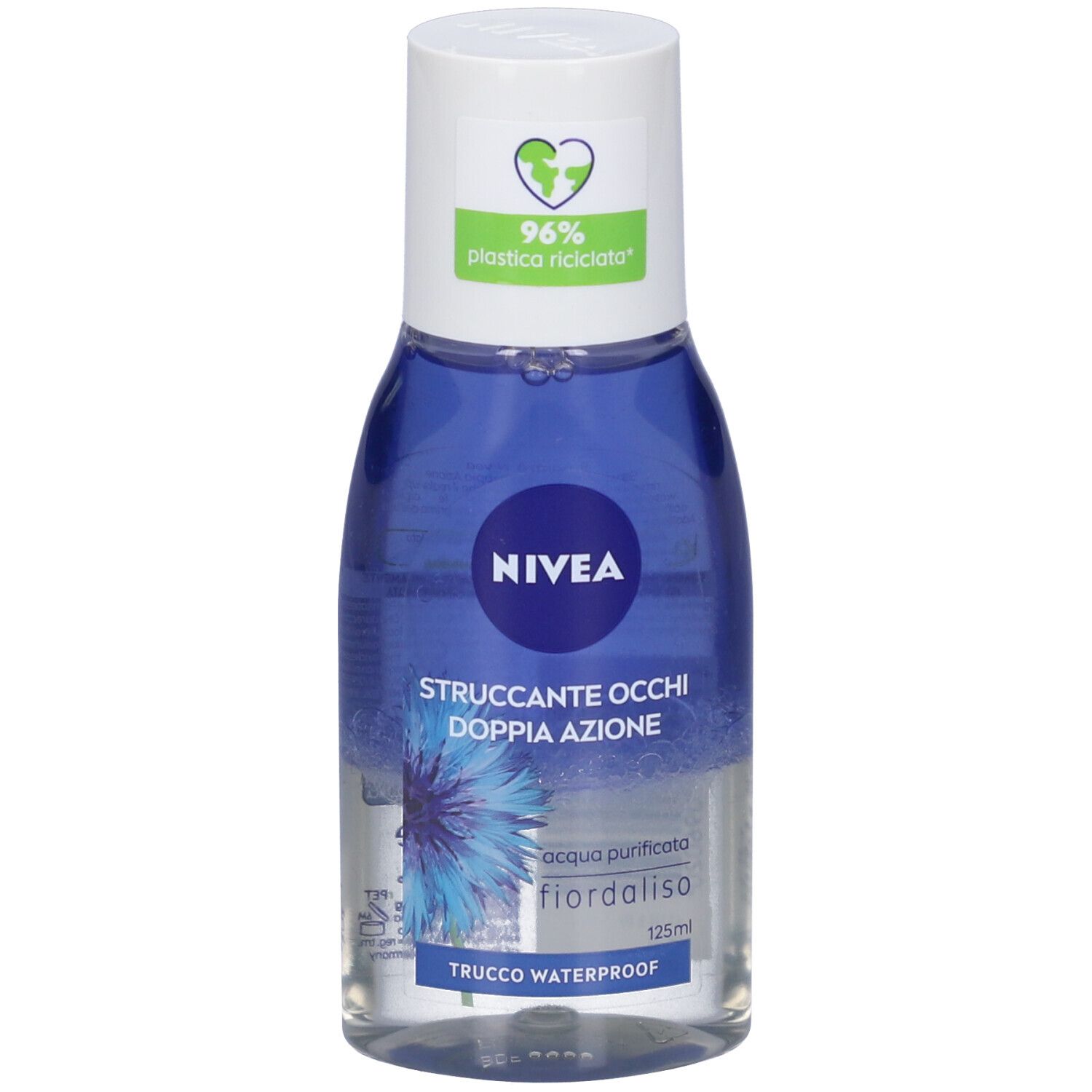 Nivea Struccante Occhi Doppia Azione 125 ml, Olio struccante bifasico per gli occhi
