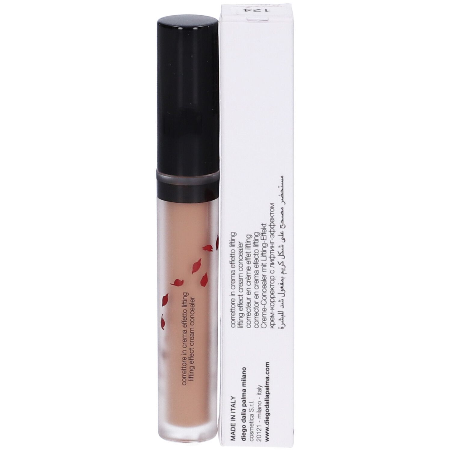 Correttore e confezione. Scritta: Diego dalla Palma, Geisha, Correttore in Crema Effetto Lifting.