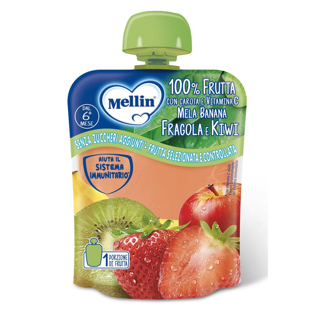 Mellin Pouch Fragola Kiwi 90 G