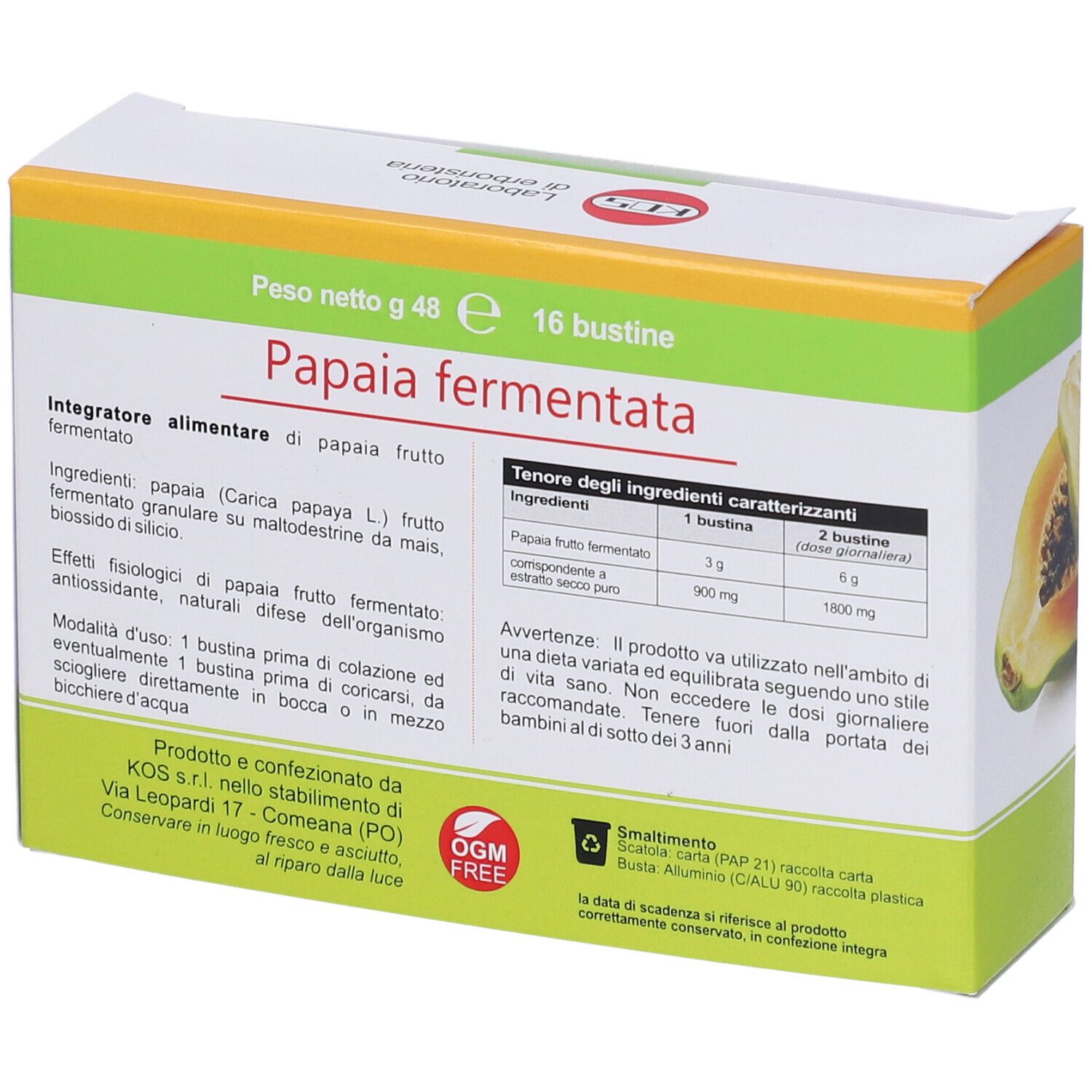 KOS Papaia Fermentata Bustine