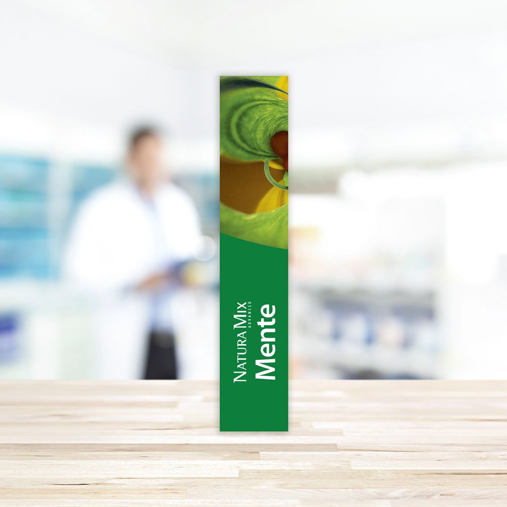 Confezione del prodotto Natura Mix Advanced Mente. Design verde e bianco con nome e logo. Contiene fiale.