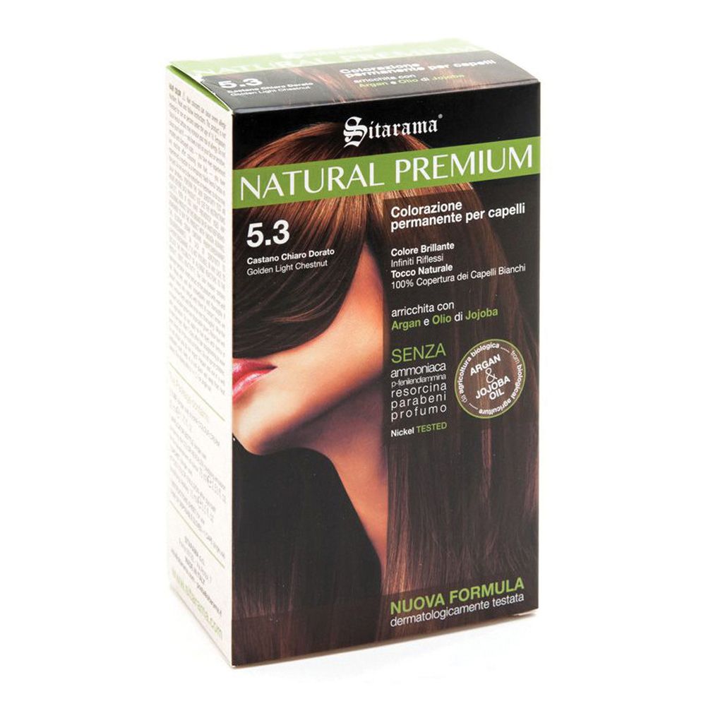 Natural Premium 5.3 Castano Chiaro Dorato Tinta Permanente In Crema