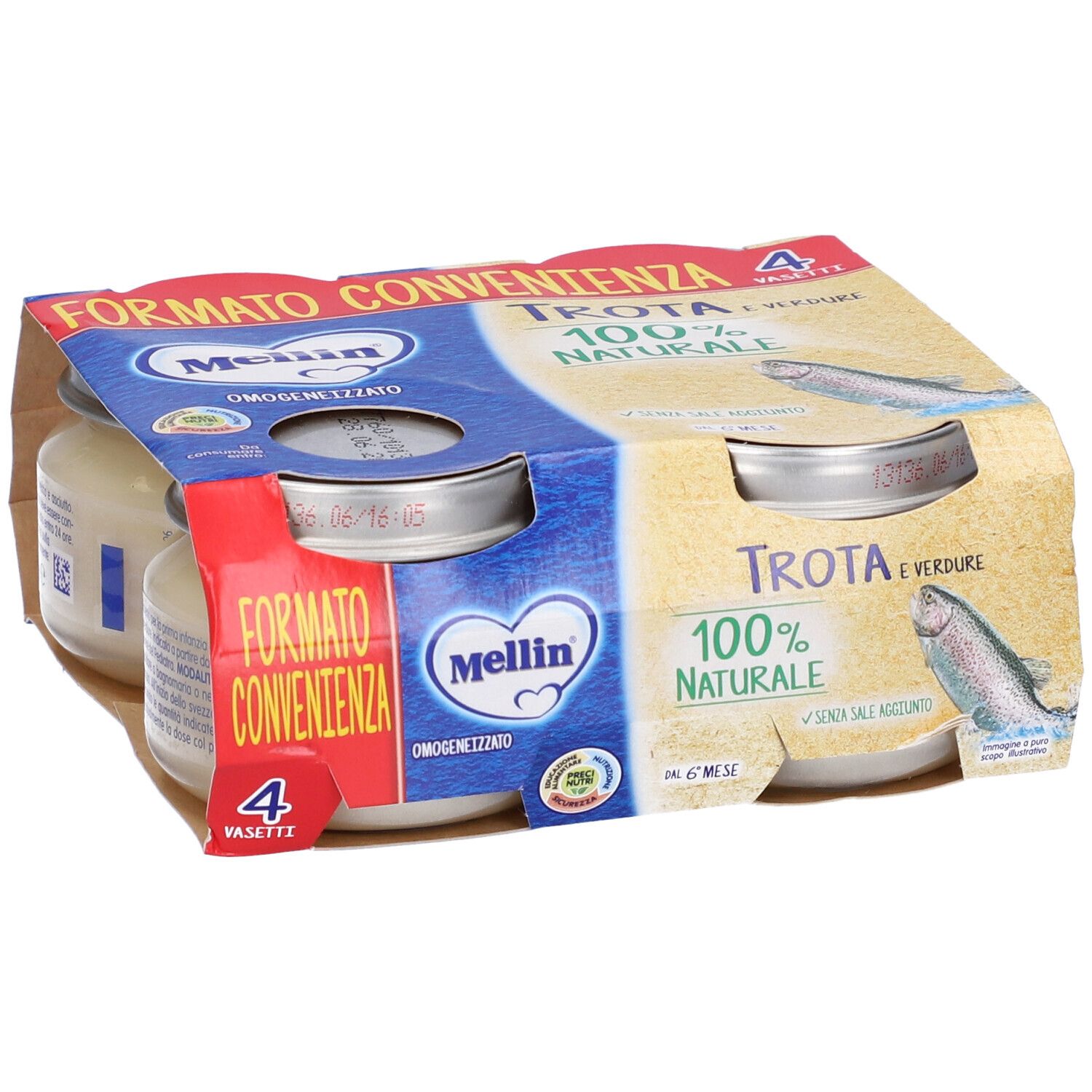 Mellin Omogeneizzato Trota 4x80g