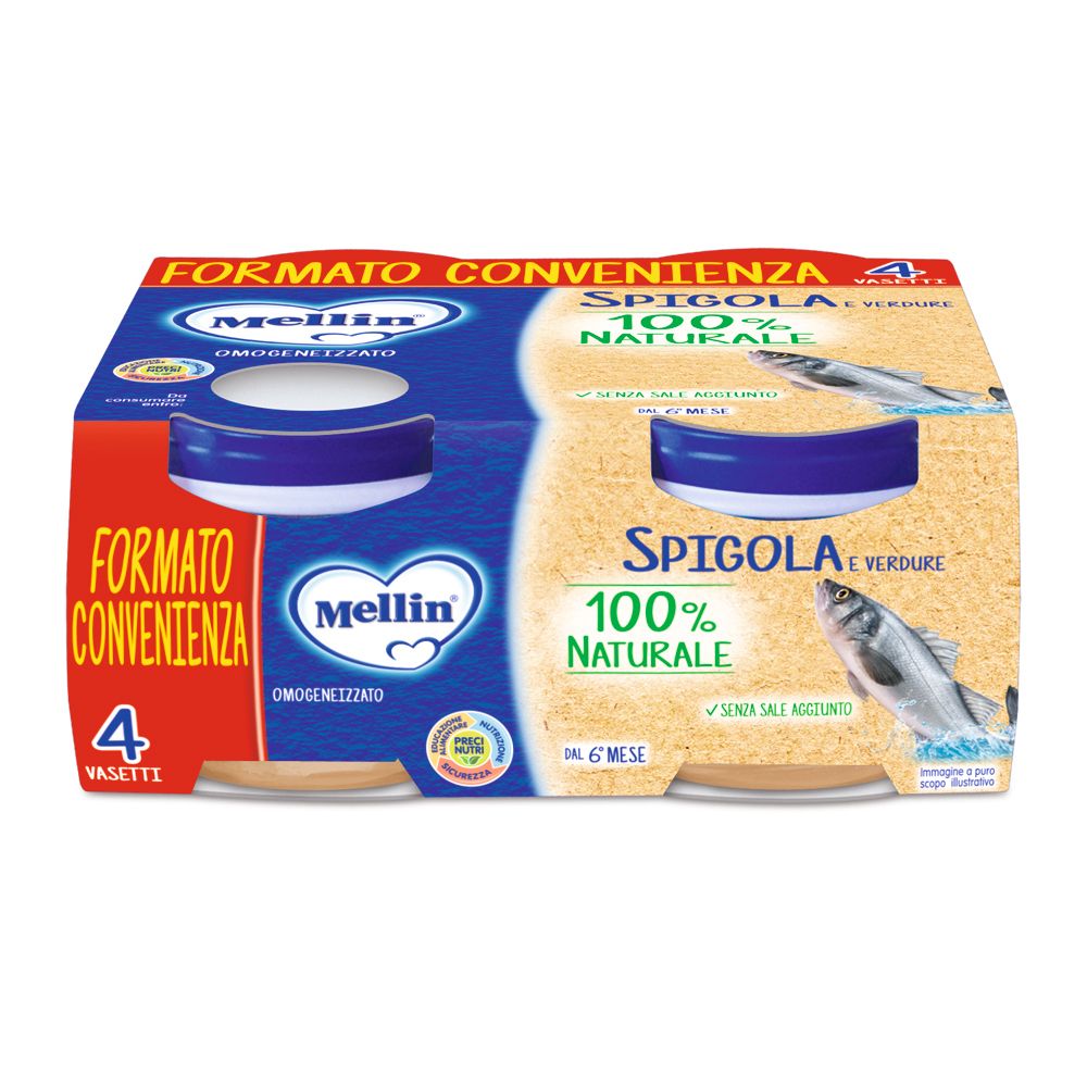 Mellin Omog Spigola 4X80G