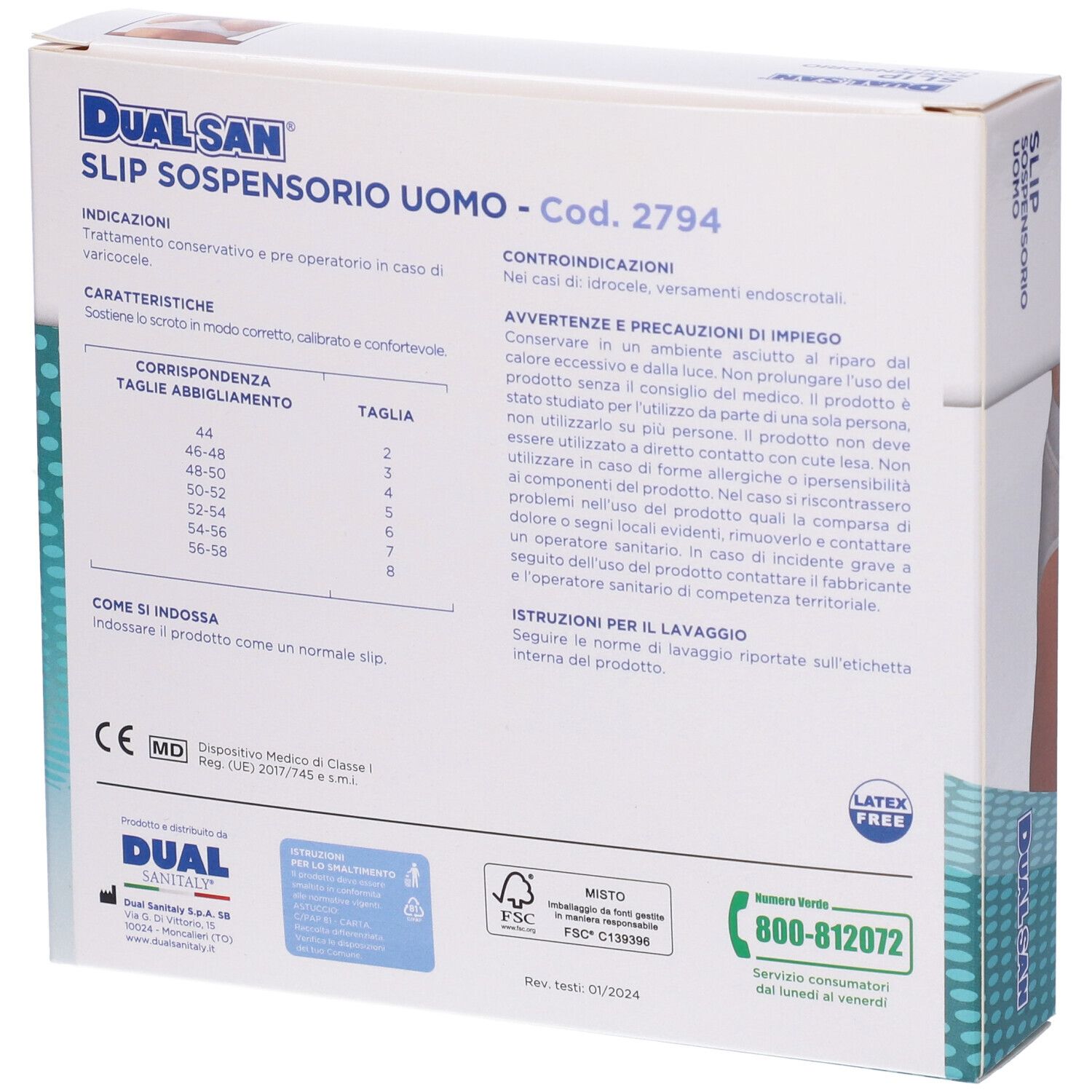 Dualsan Slip Sospensorio Uomo 8