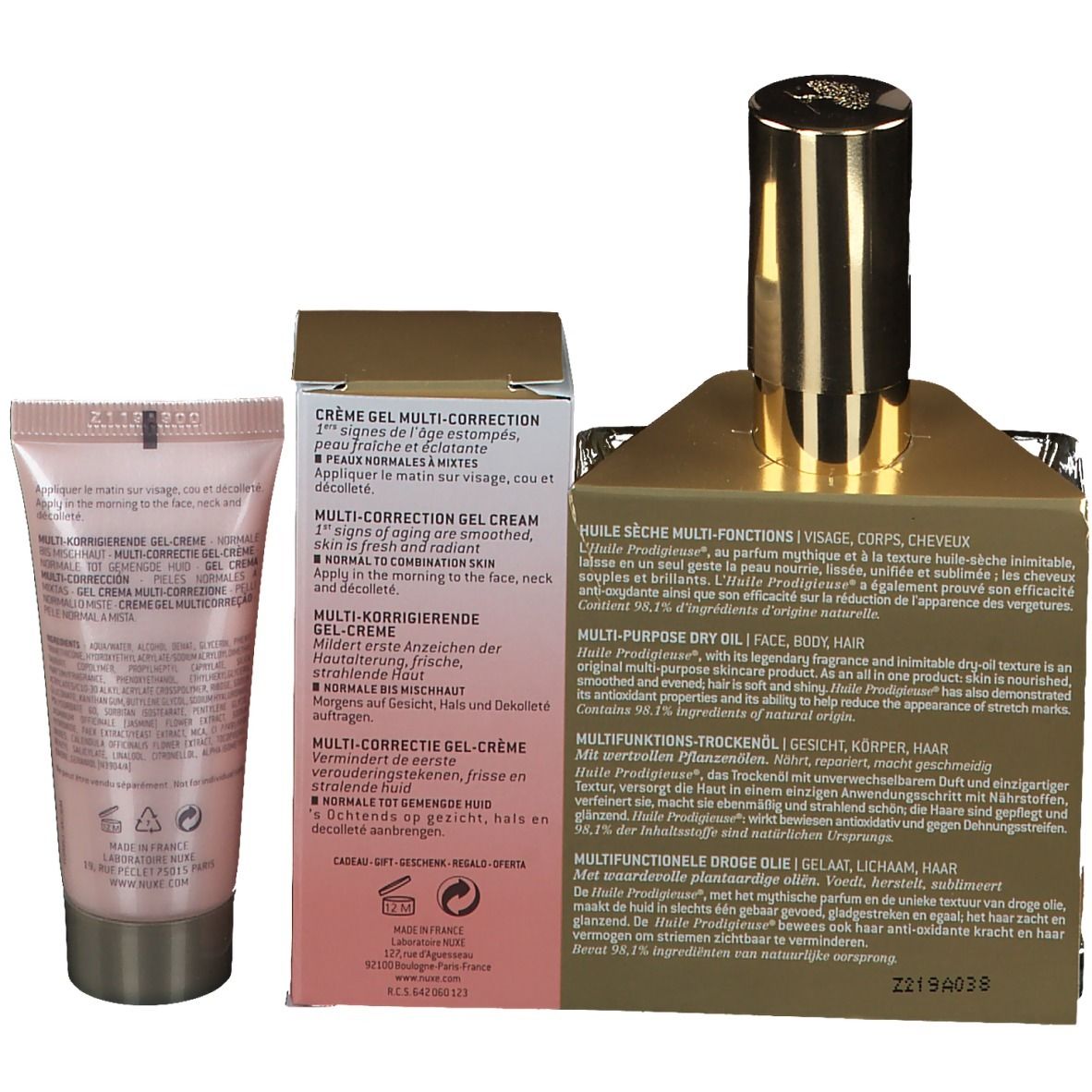 NUXE Prodigieuse® Olio Secco + Crema Gel multi-Correzione